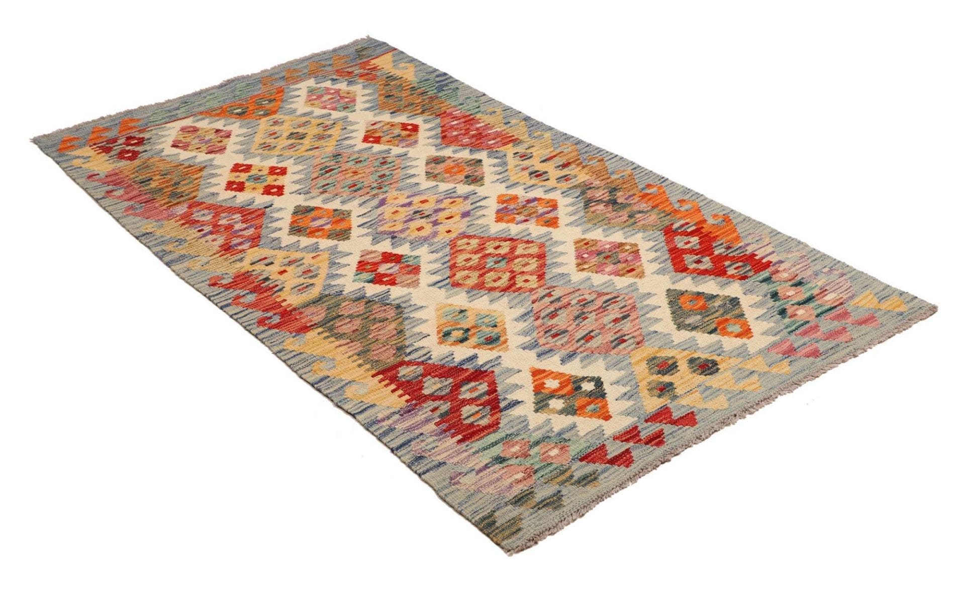 kelim-105-x-189cm-handgewebt-rustikales-flair-aus-wolle-2 Kelim aus Pakistan, 105 × 189 cm