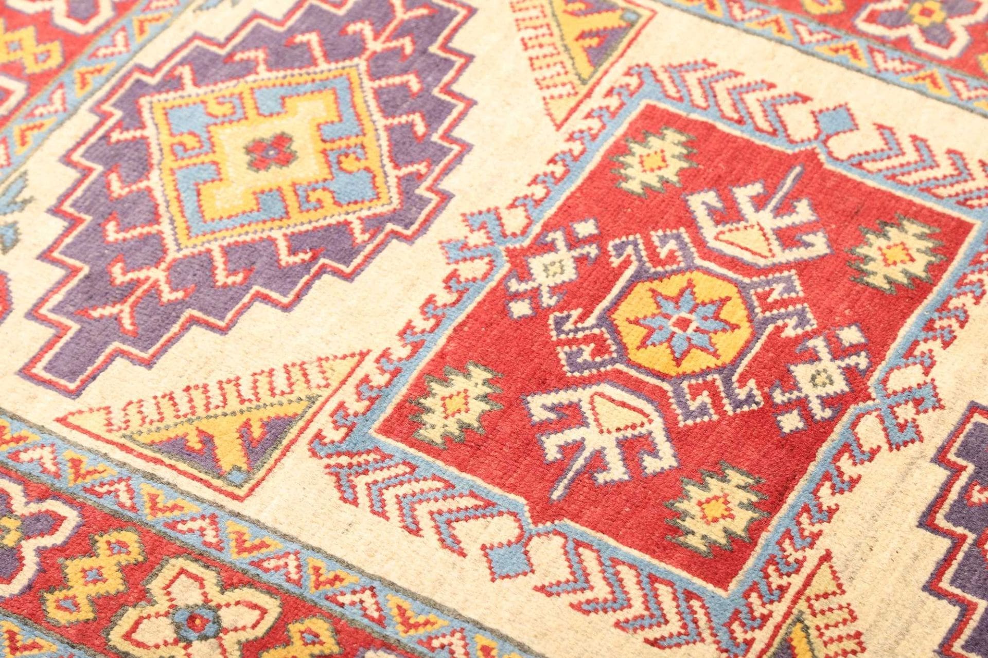 Kazak Orientteppich aus Pakistan, 87 × 120 cm