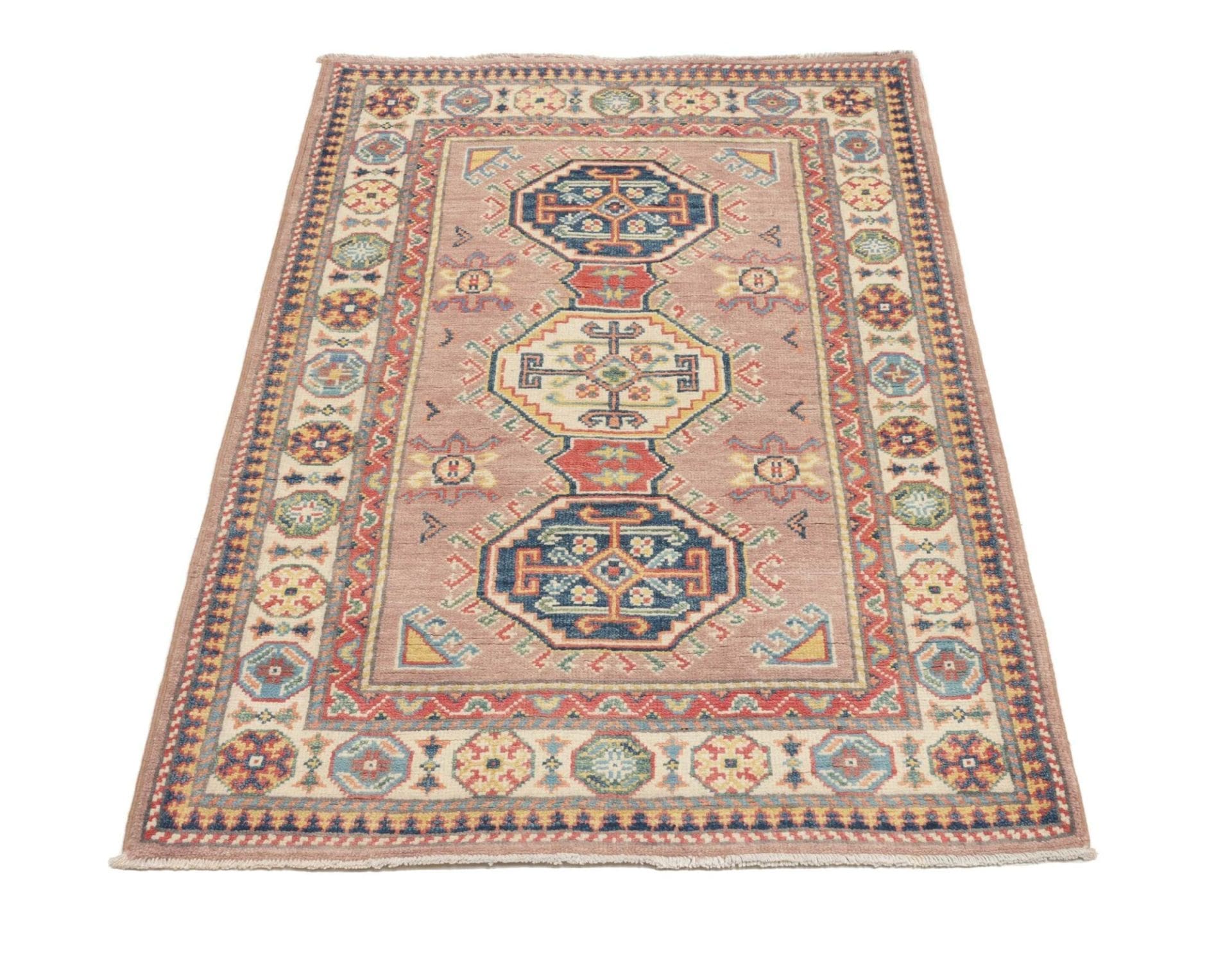 Kazak Orientteppich aus Pakistan, 85 × 126 cm