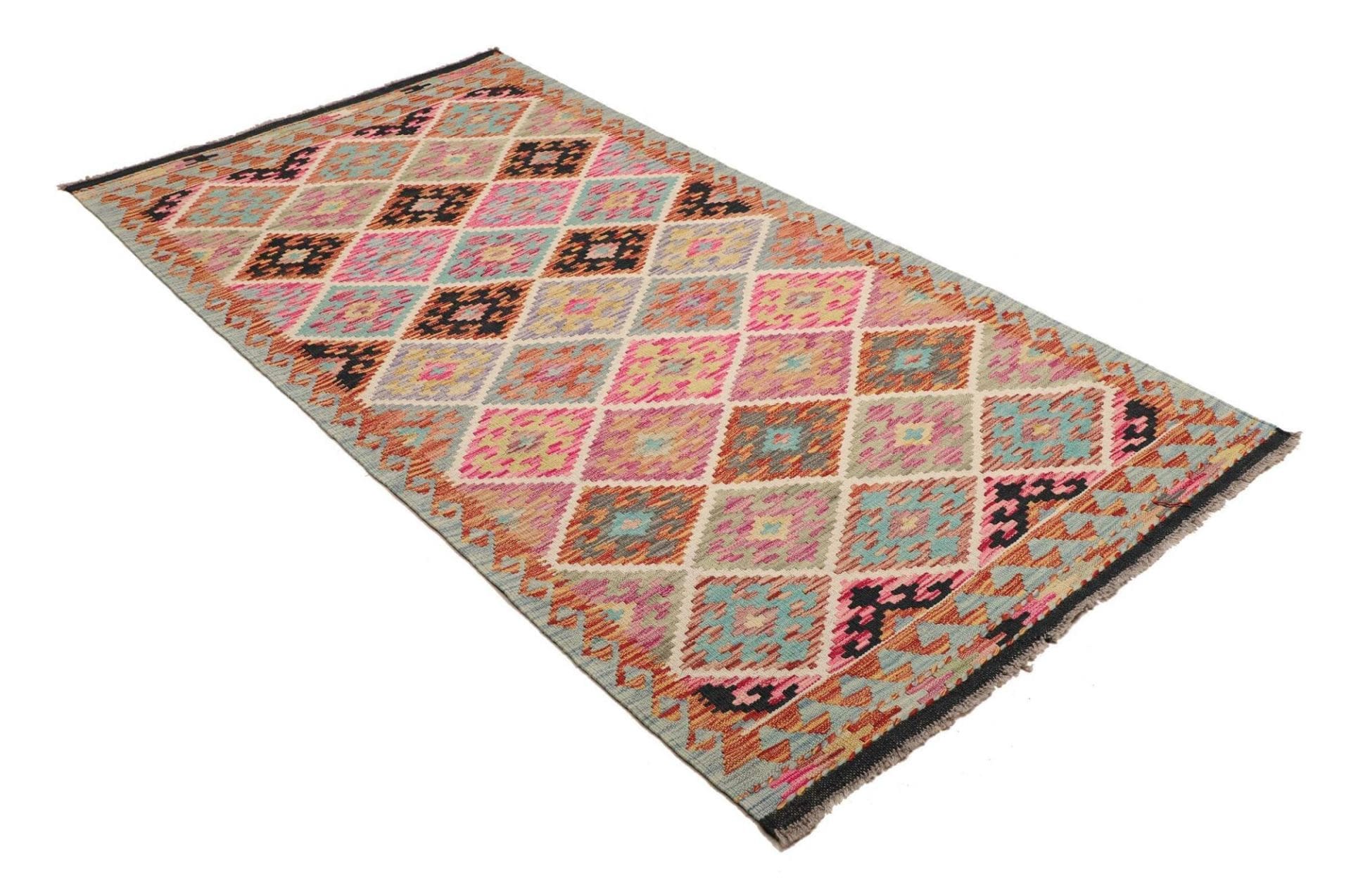 Kelim 106 × 202 cm aus Wolle, handgewebt