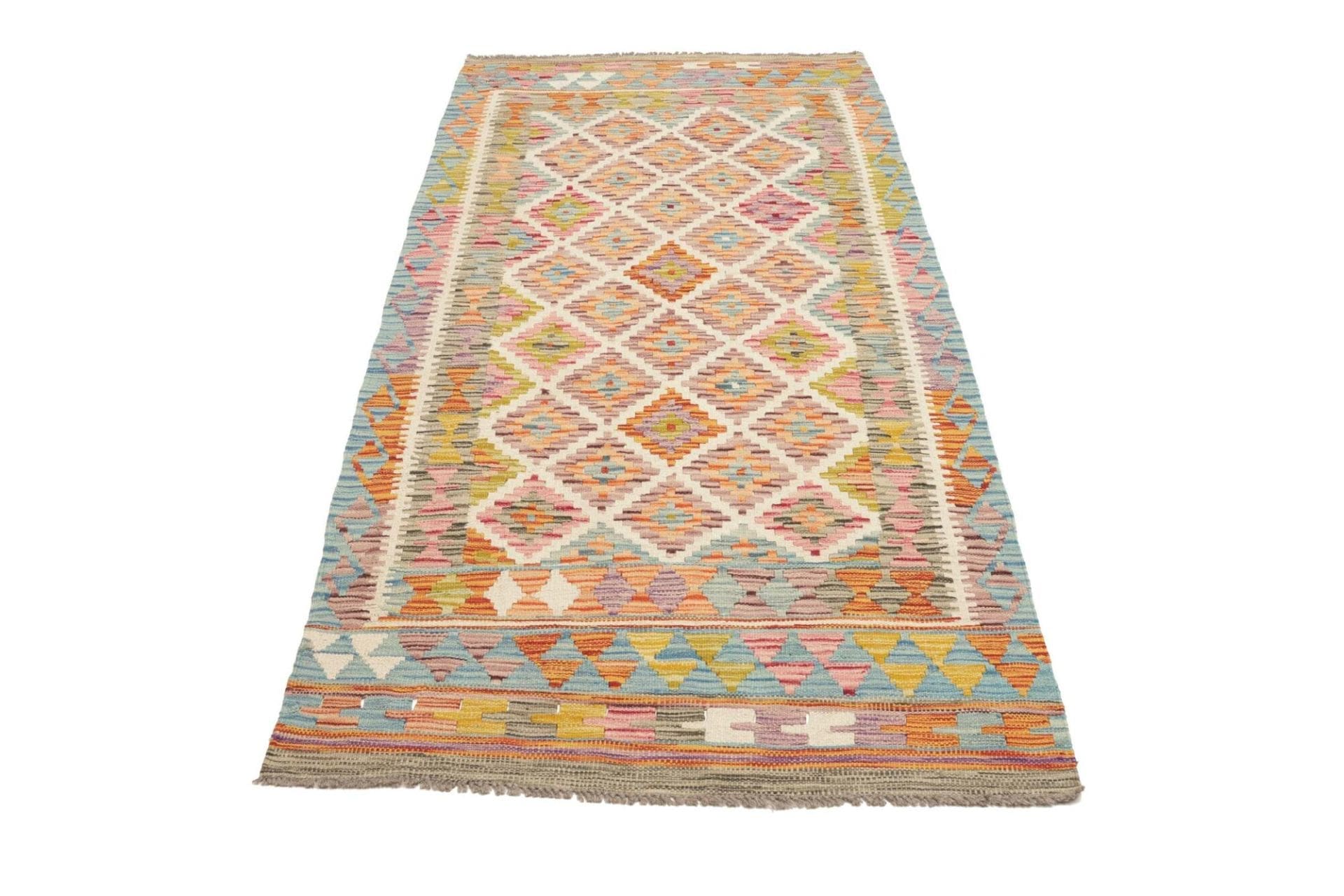 kelim-105-x-204-cm-handgewebter-teppich-aus-schurwolle-orientteppich-1 Handgewebter Kelim, 105 × 204 cm, Wolle
