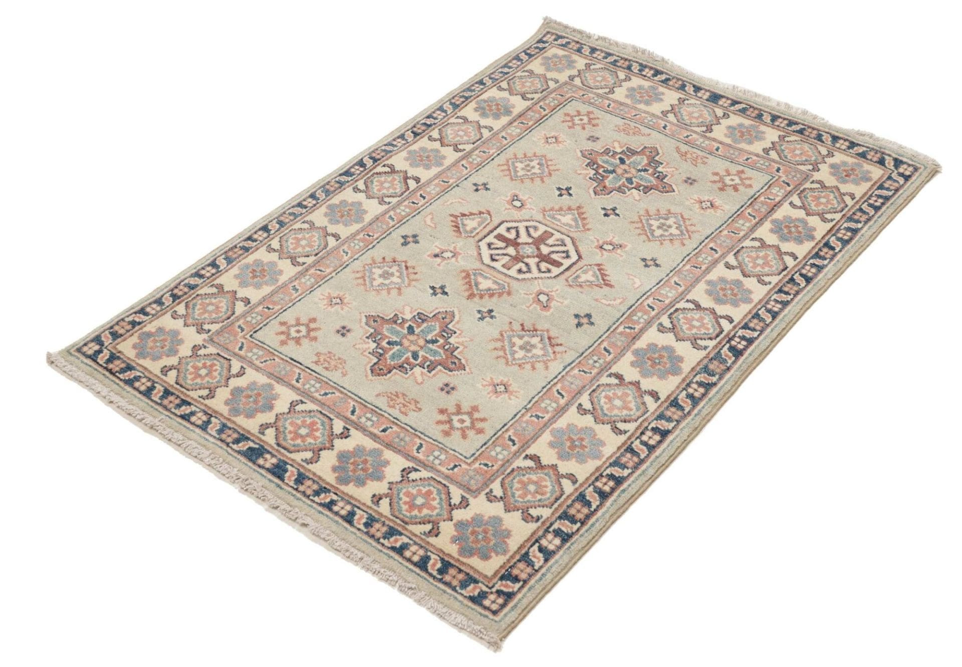 kazak-teppich-87-x-121cm-handgeknupft-aus-schurwolle-orientteppich-1 Kazak Orientteppich 87 × 121 cm aus Wolle, handgeknüpft