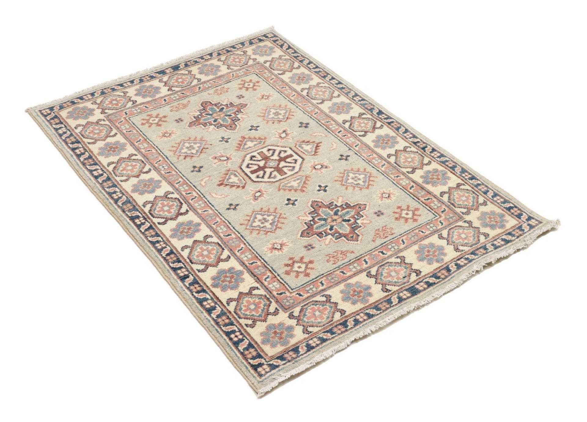 kazak-teppich-87-x-121cm-handgeknupft-aus-schurwolle-orientteppich-2 Kazak Orientteppich 87 × 121 cm aus Wolle, handgeknüpft