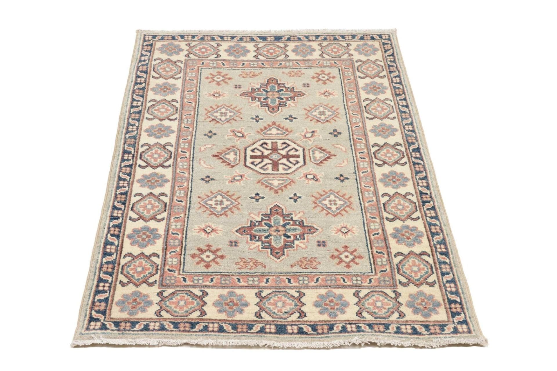 kazak-teppich-87-x-121cm-handgeknupft-aus-schurwolle-orientteppich-3 Kazak Orientteppich 87 × 121 cm aus Wolle, handgeknüpft