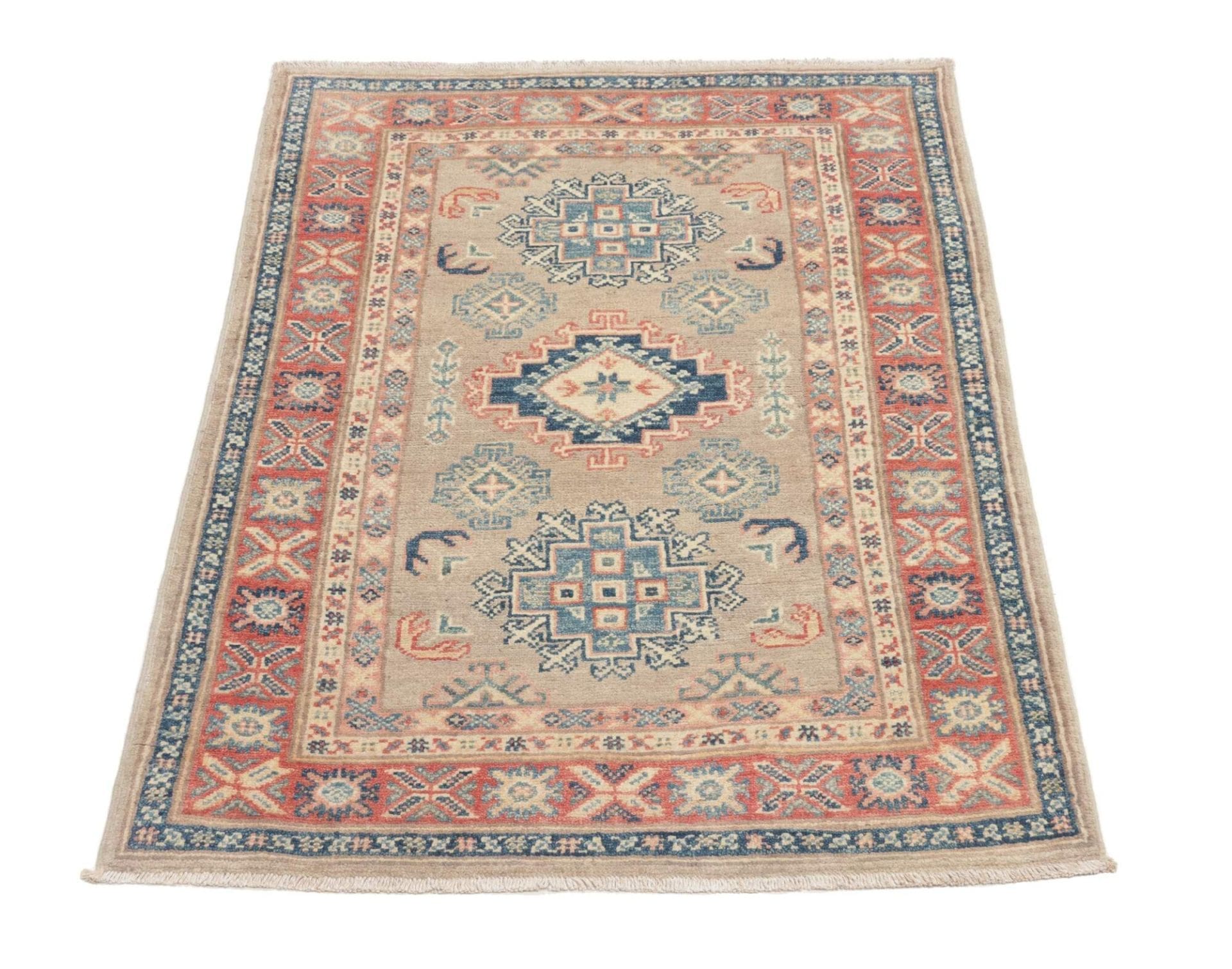Kazak Orientteppich aus Pakistan, 85 × 116 cm