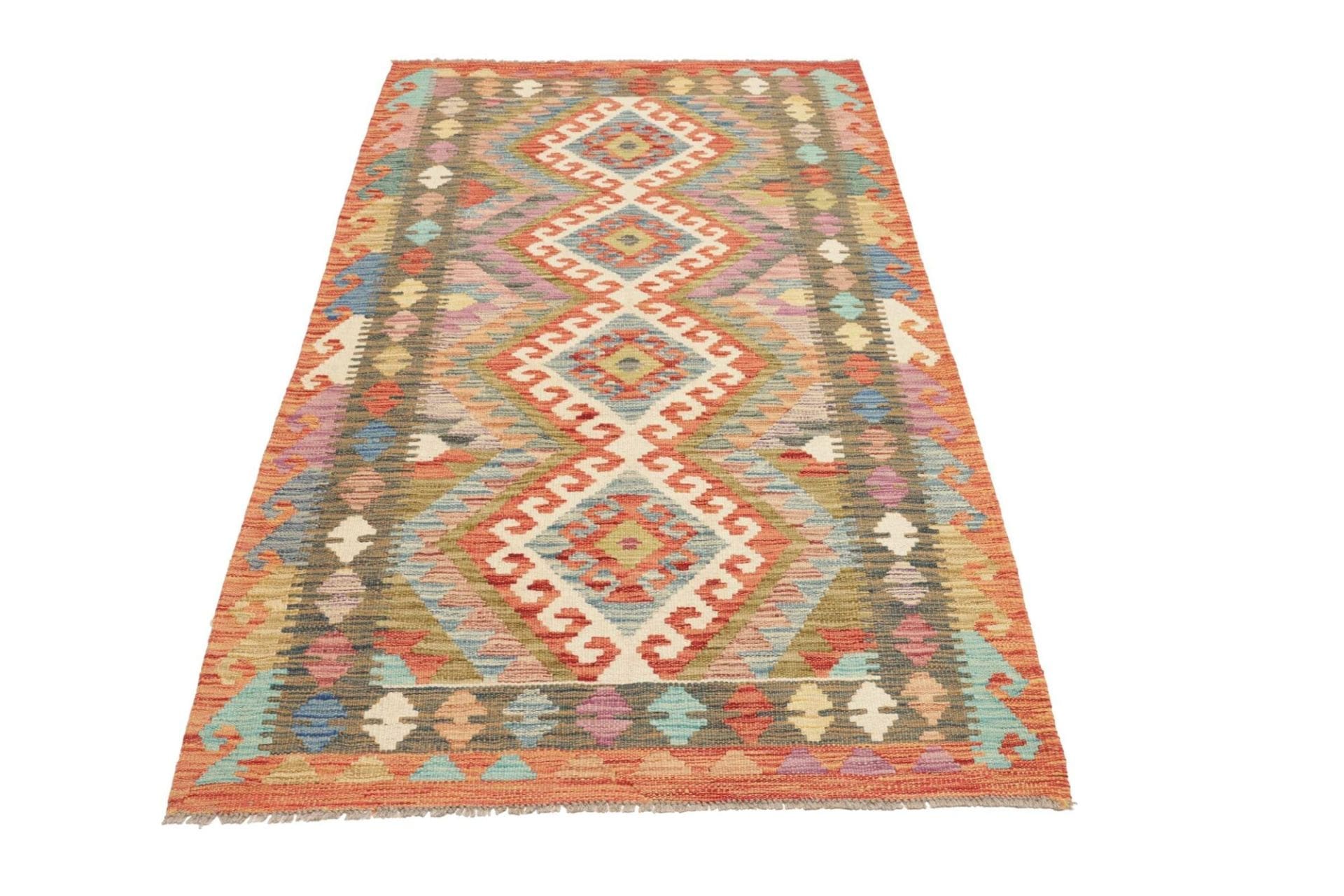 Kelim 109 × 195 cm aus Wolle, handgewebt