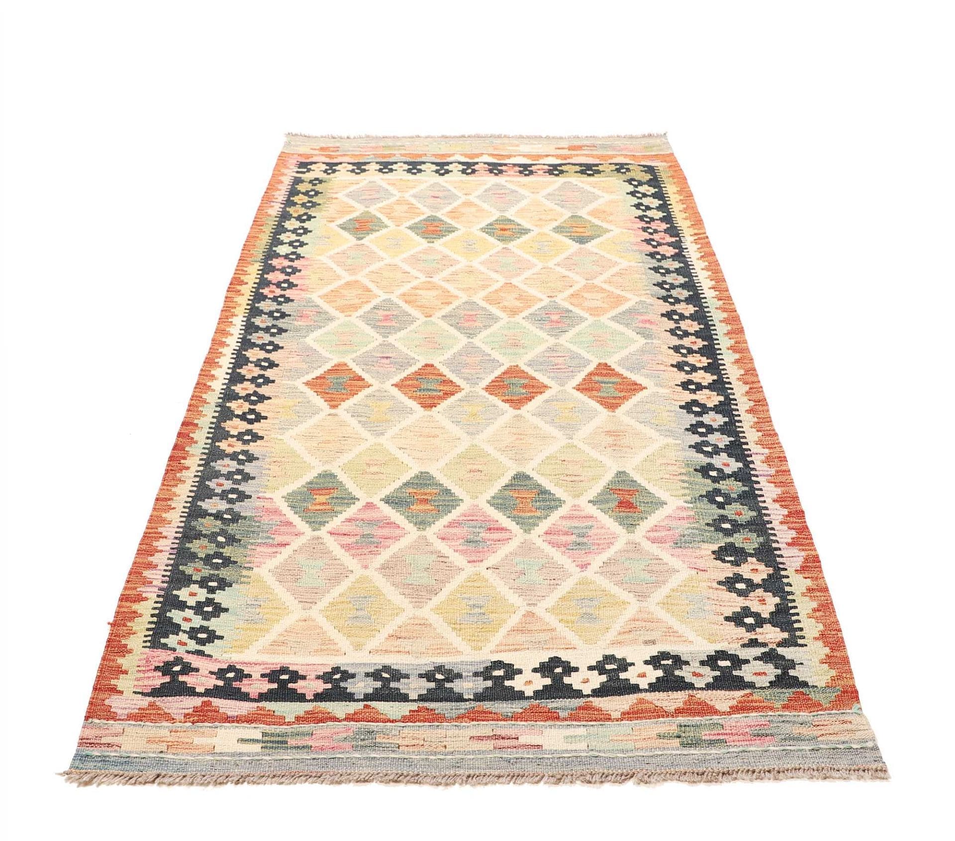 Kelim 109 × 203 cm aus Wolle, handgewebt