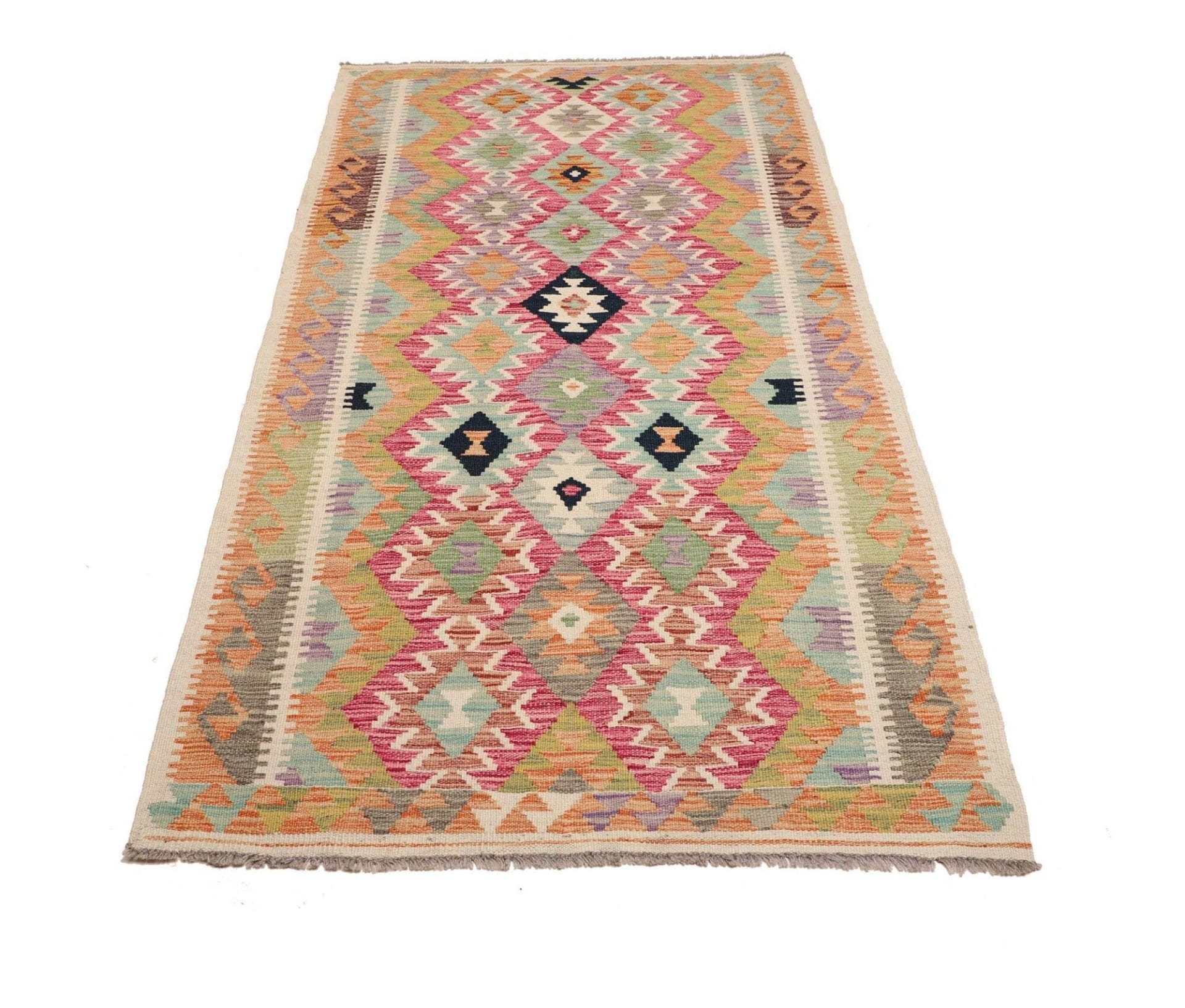 Kelim 104 × 200 cm aus Wolle, handgewebt