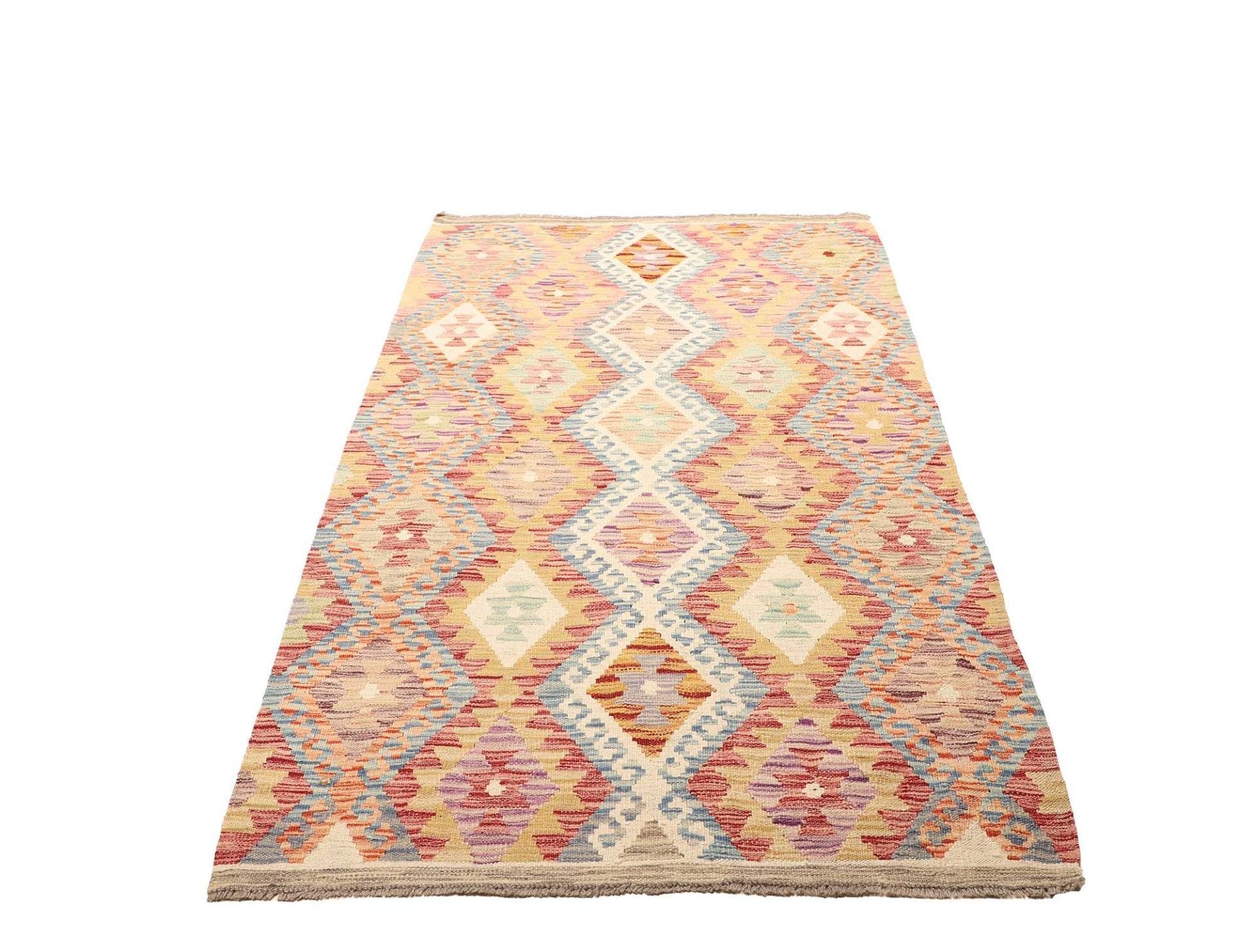 Kelim 109 × 196 cm aus Wolle, handgewebt