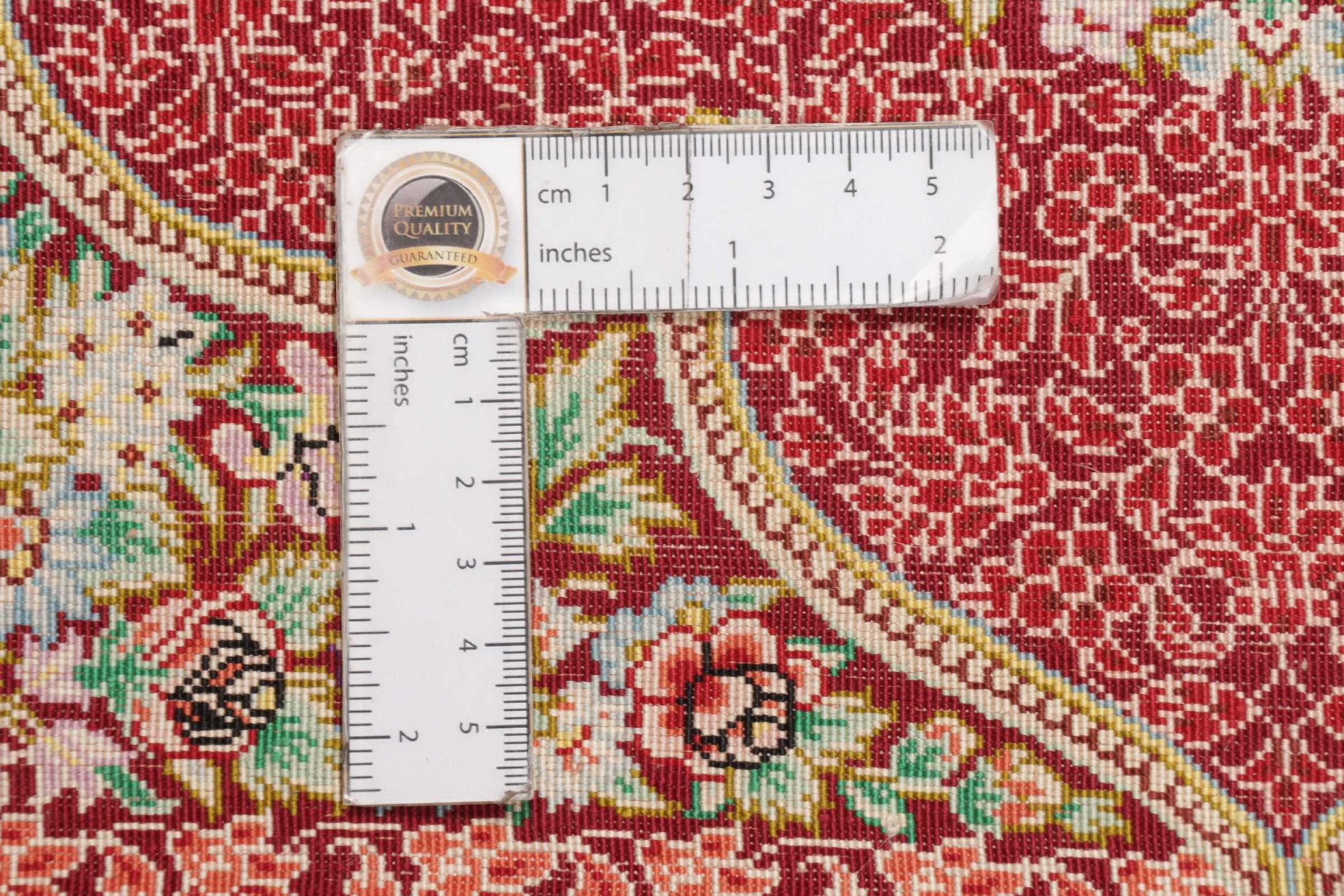 Ghom Perserteppich aus Iran, 84 × 118 cm
