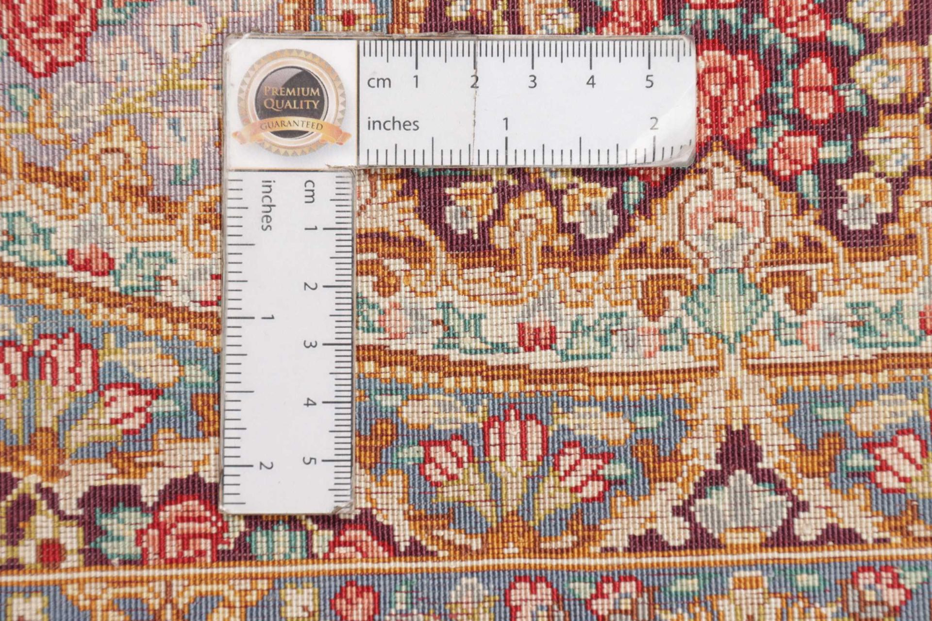 Ghom Perserteppich aus Iran, 84 × 123 cm
