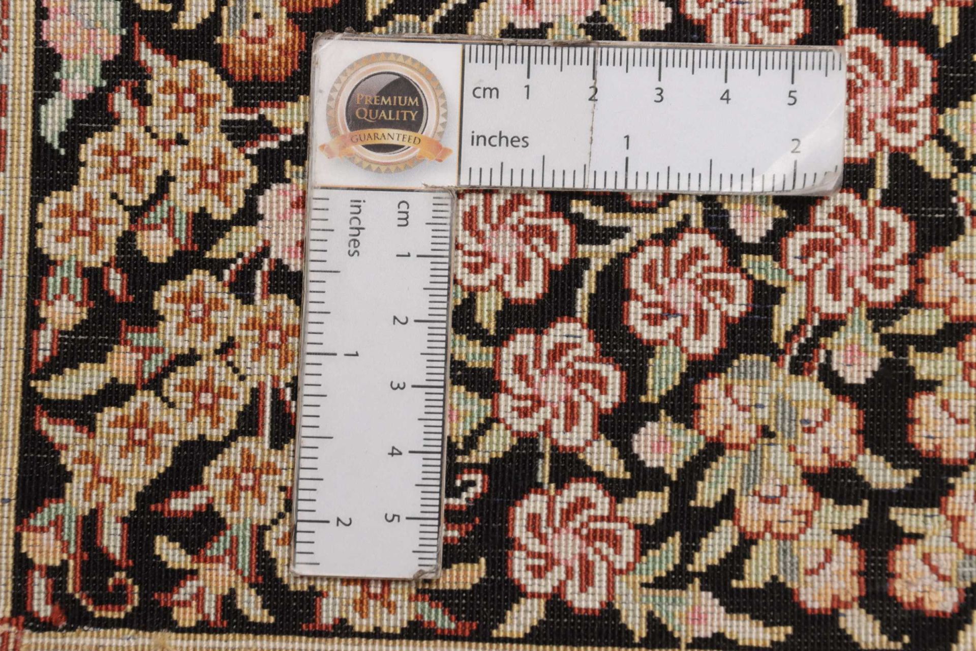 Ghom Perserteppich aus Iran, 82 × 118 cm