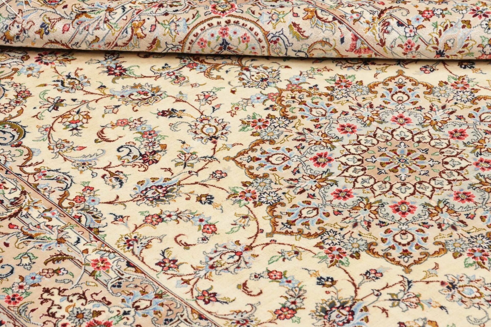 Ghom Perserteppich aus Iran, 102 × 150 cm