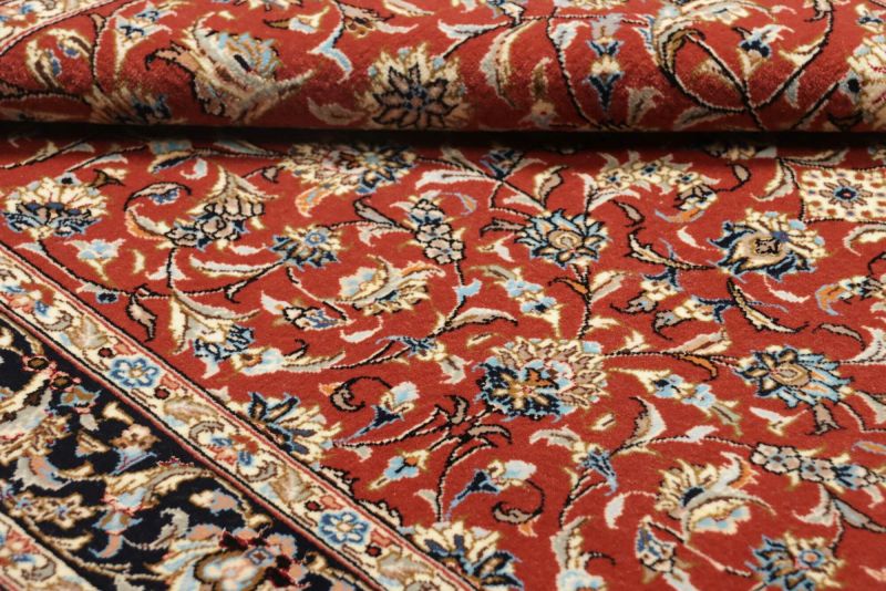 Isfahan Perserteppich 106 × 155 cm aus Wolle & Seide, handgeknüpft