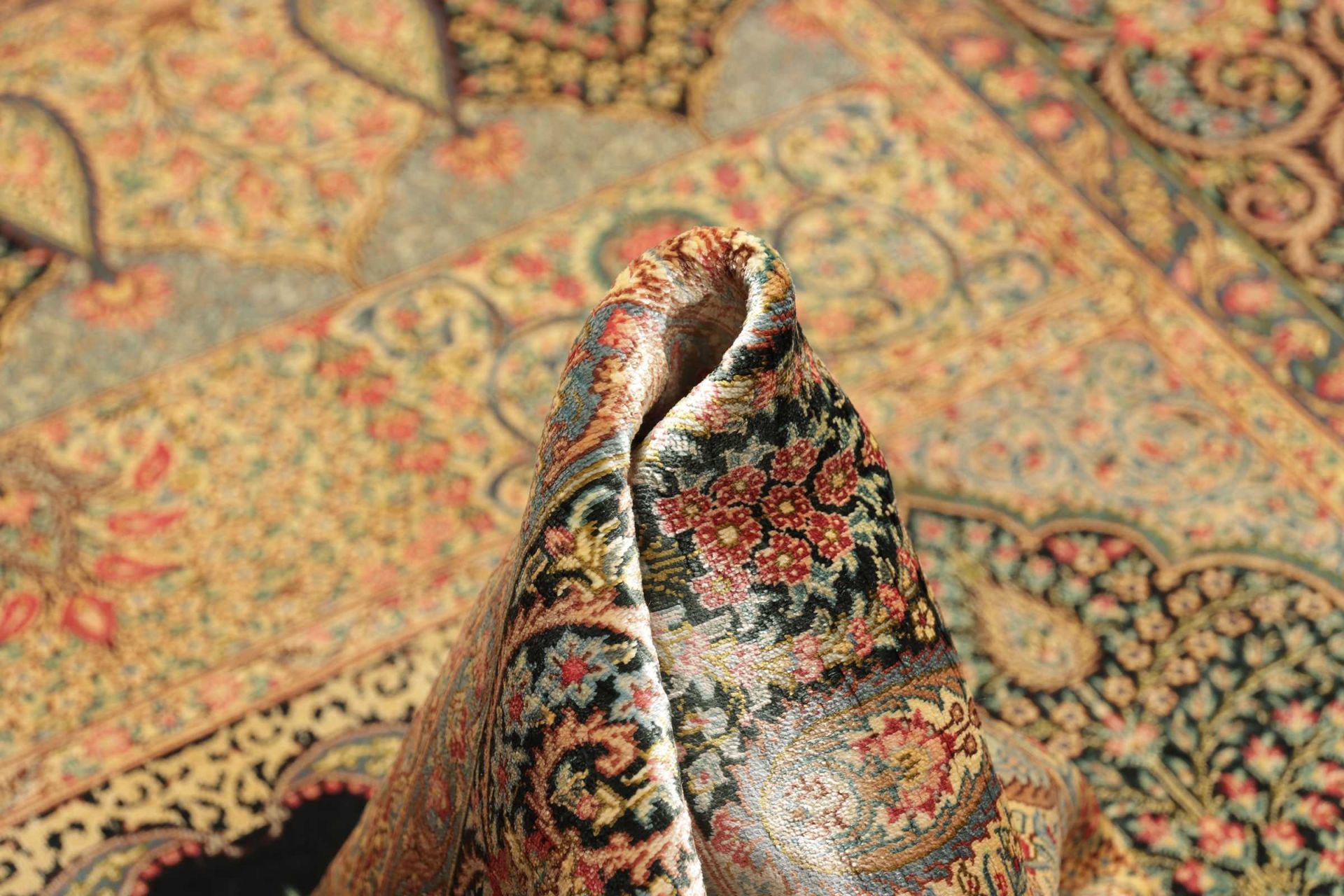 Ghom Perserteppich aus Iran, 101 × 158 cm