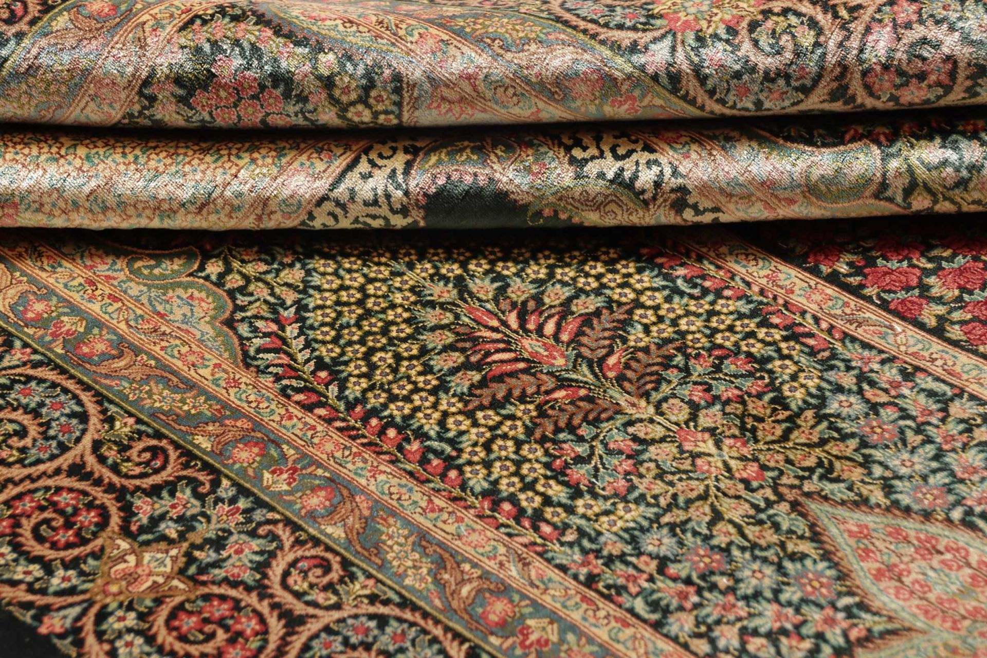 Ghom Perserteppich aus Iran, 101 × 158 cm