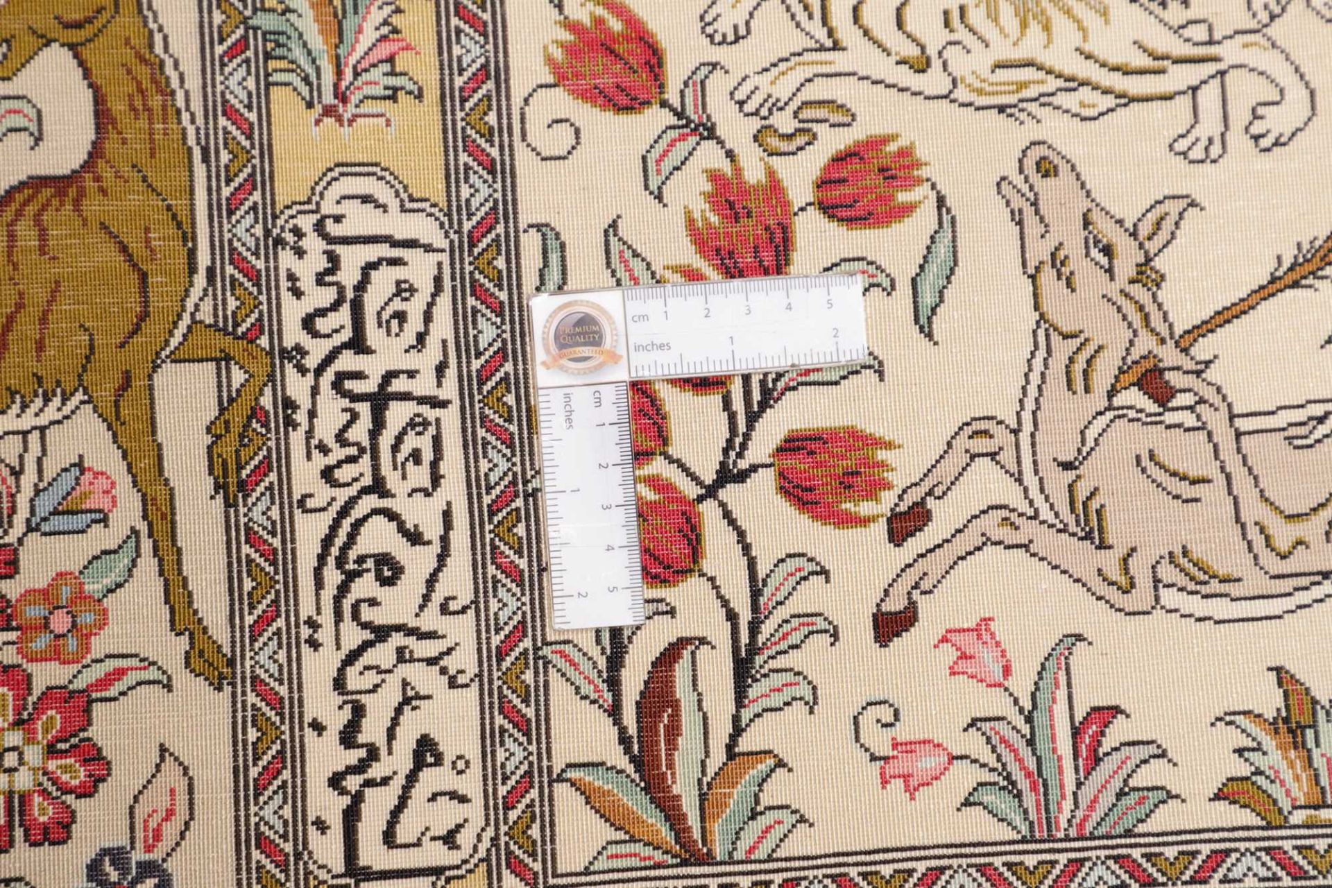 Ghom Perserteppich aus Iran, 135 × 203 cm