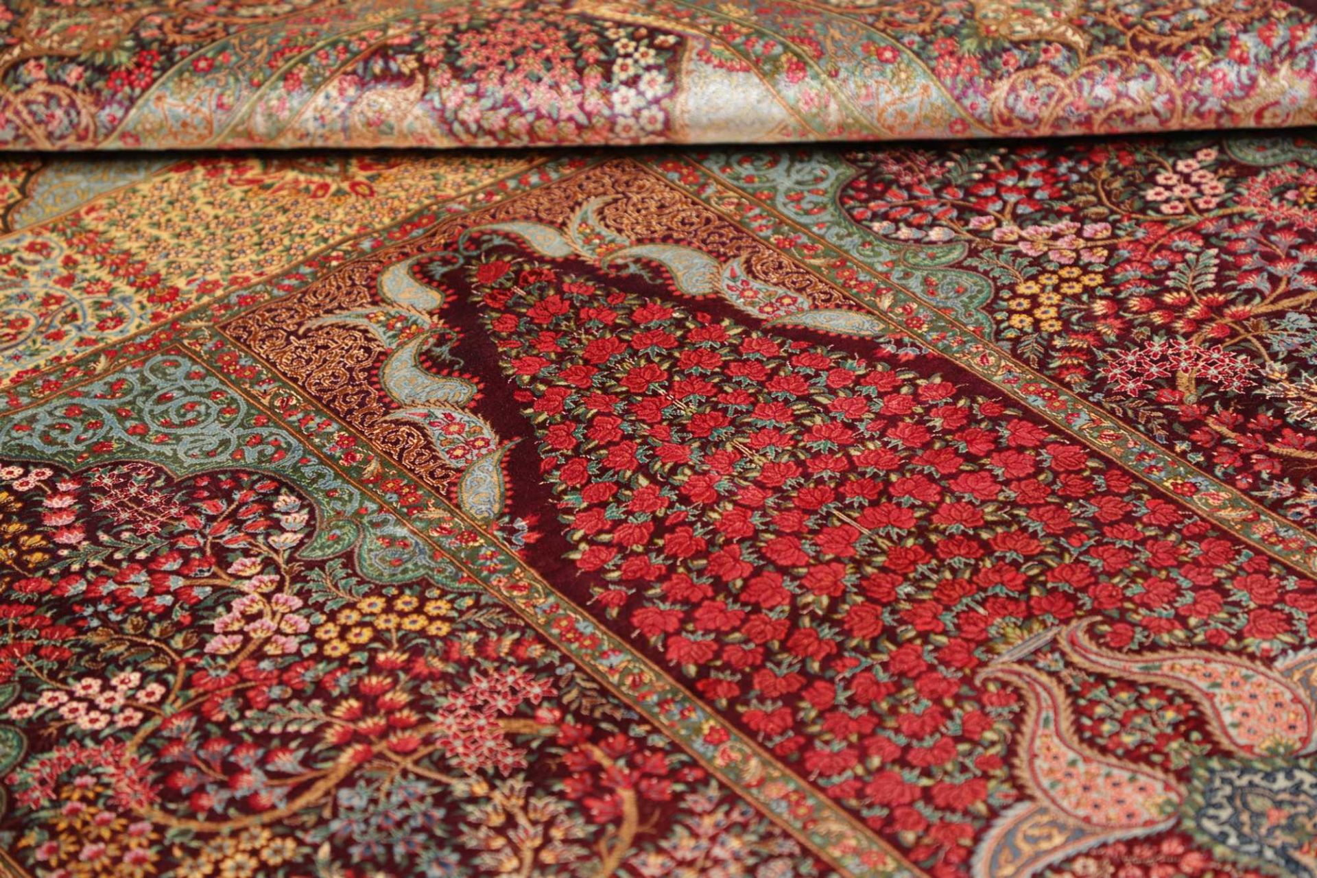 Ghom Perserteppich aus Iran, 142 × 200 cm