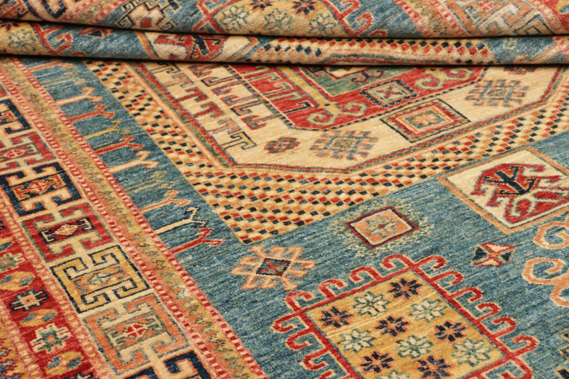 Handgeknüpfter Kazak Orientteppich, 146 × 195 cm, Wolle