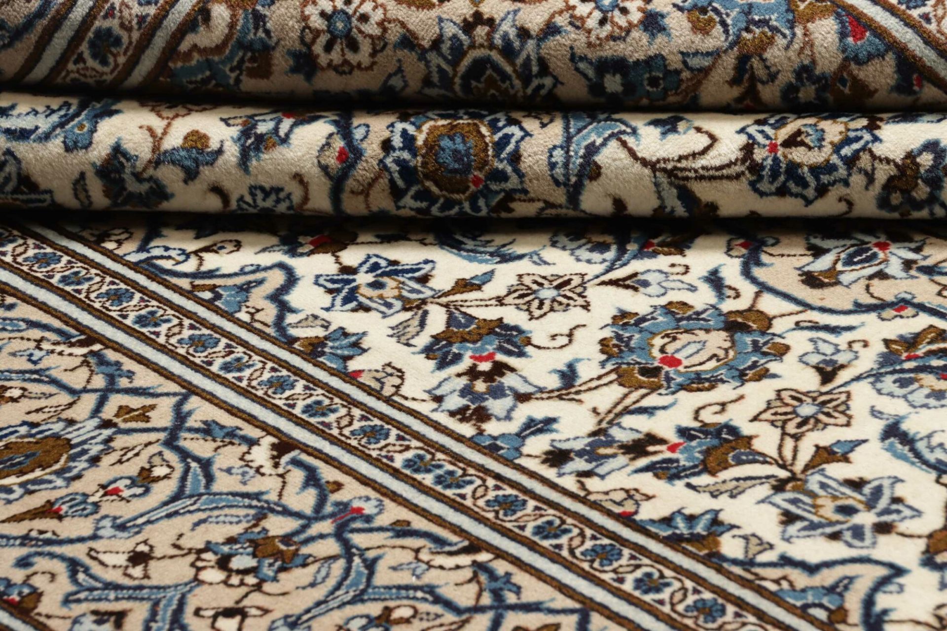 Kashan Perserteppich 199 × 293 cm aus Wolle, handgeknüpft