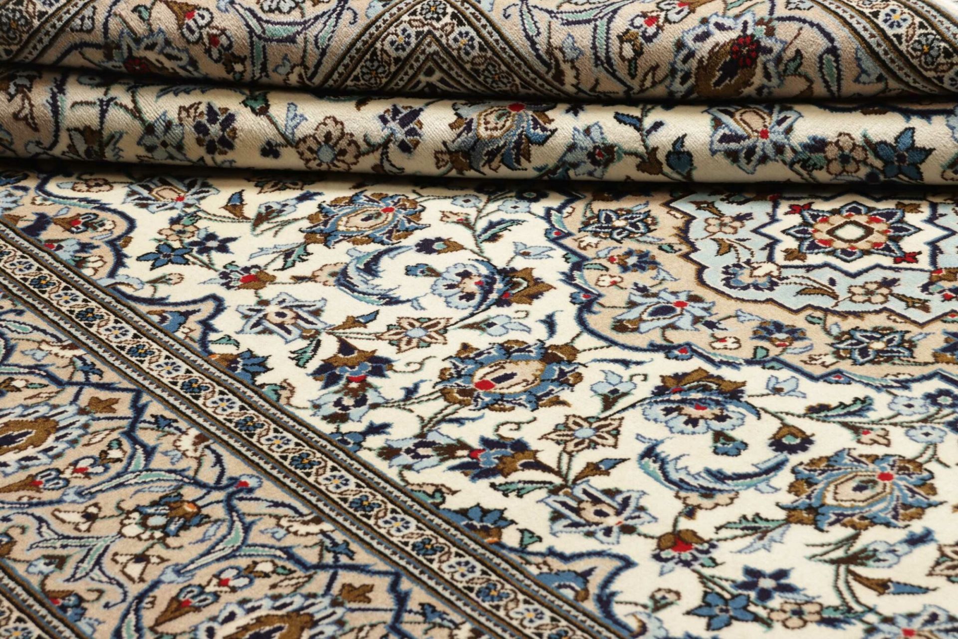 Handgeknüpfter Kashan Perserteppich, 200 × 304 cm, Wolle