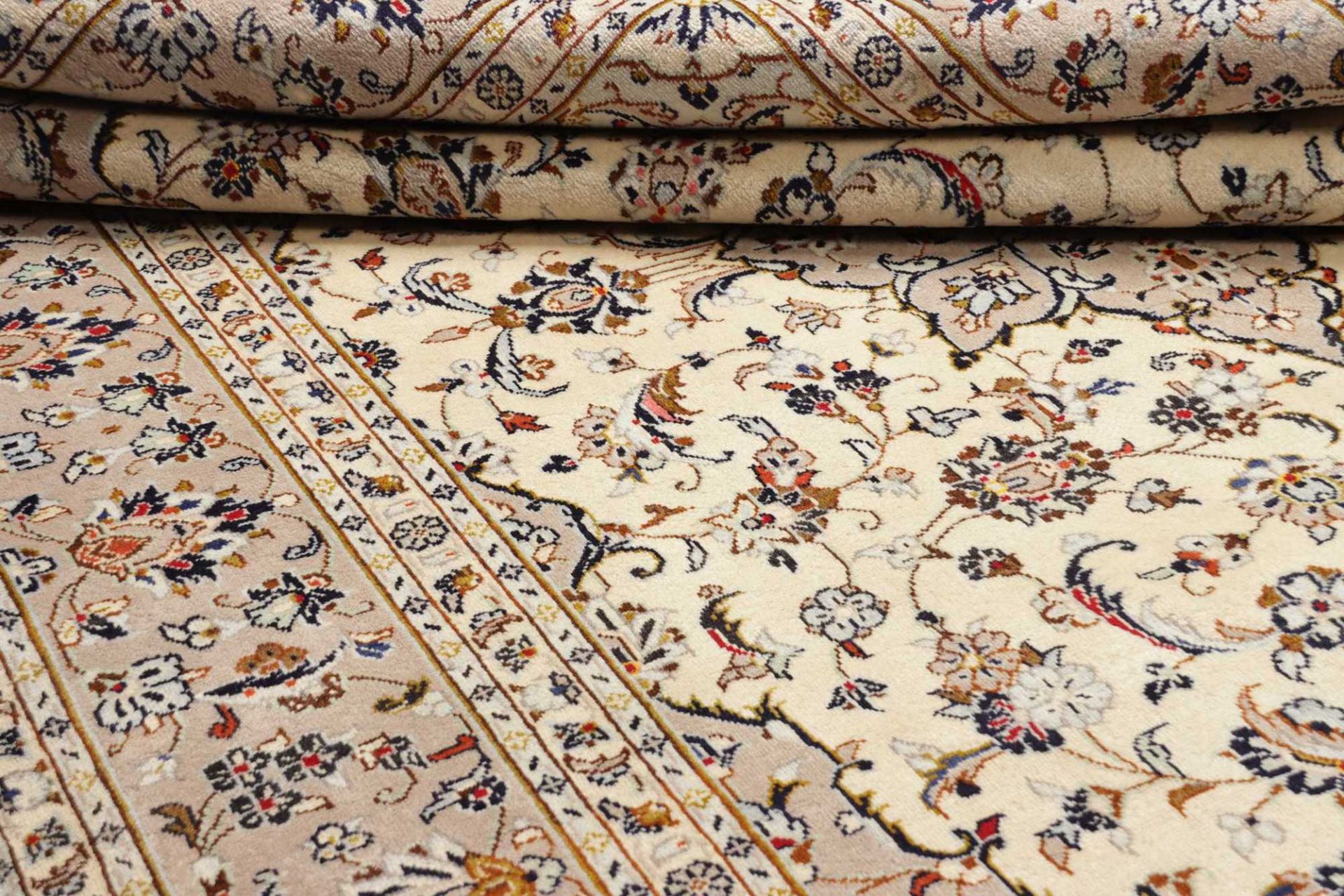 Handgeknüpfter Kashan Perserteppich, 199 × 292 cm, Wolle