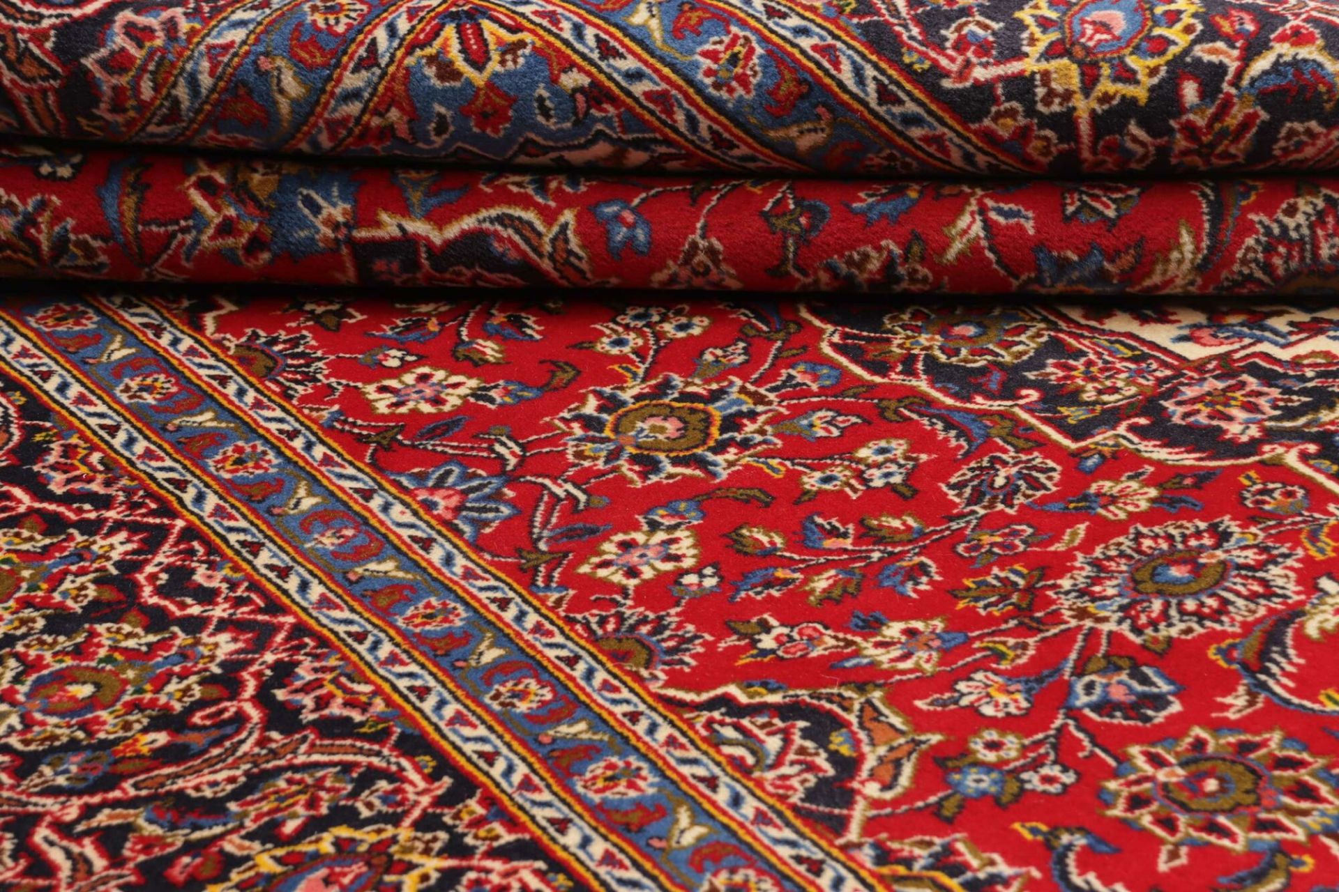 Handgeknüpfter Kashan Perserteppich, 201 × 298 cm, Wolle