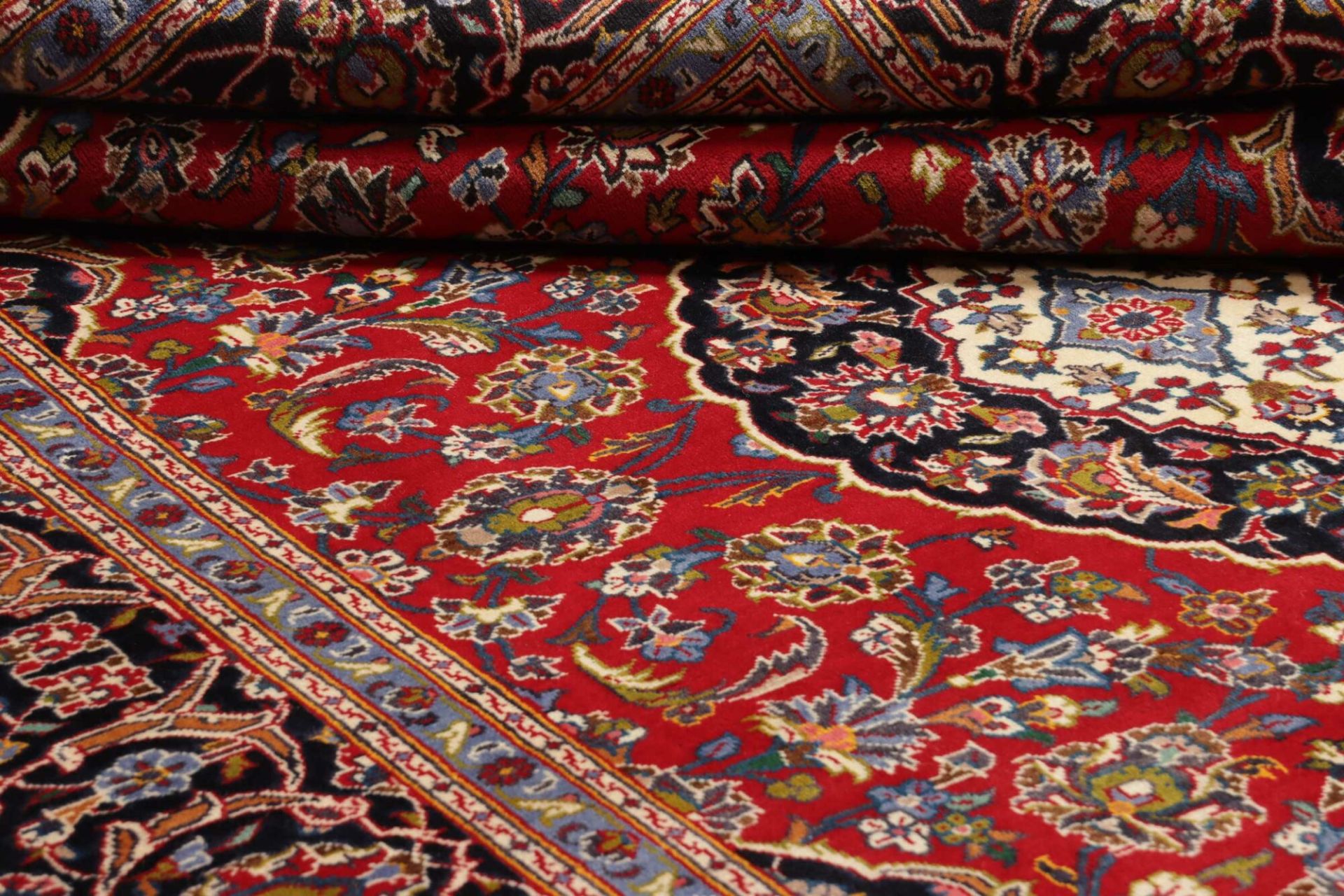 Handgeknüpfter Kashan Perserteppich 199 × 313 cm