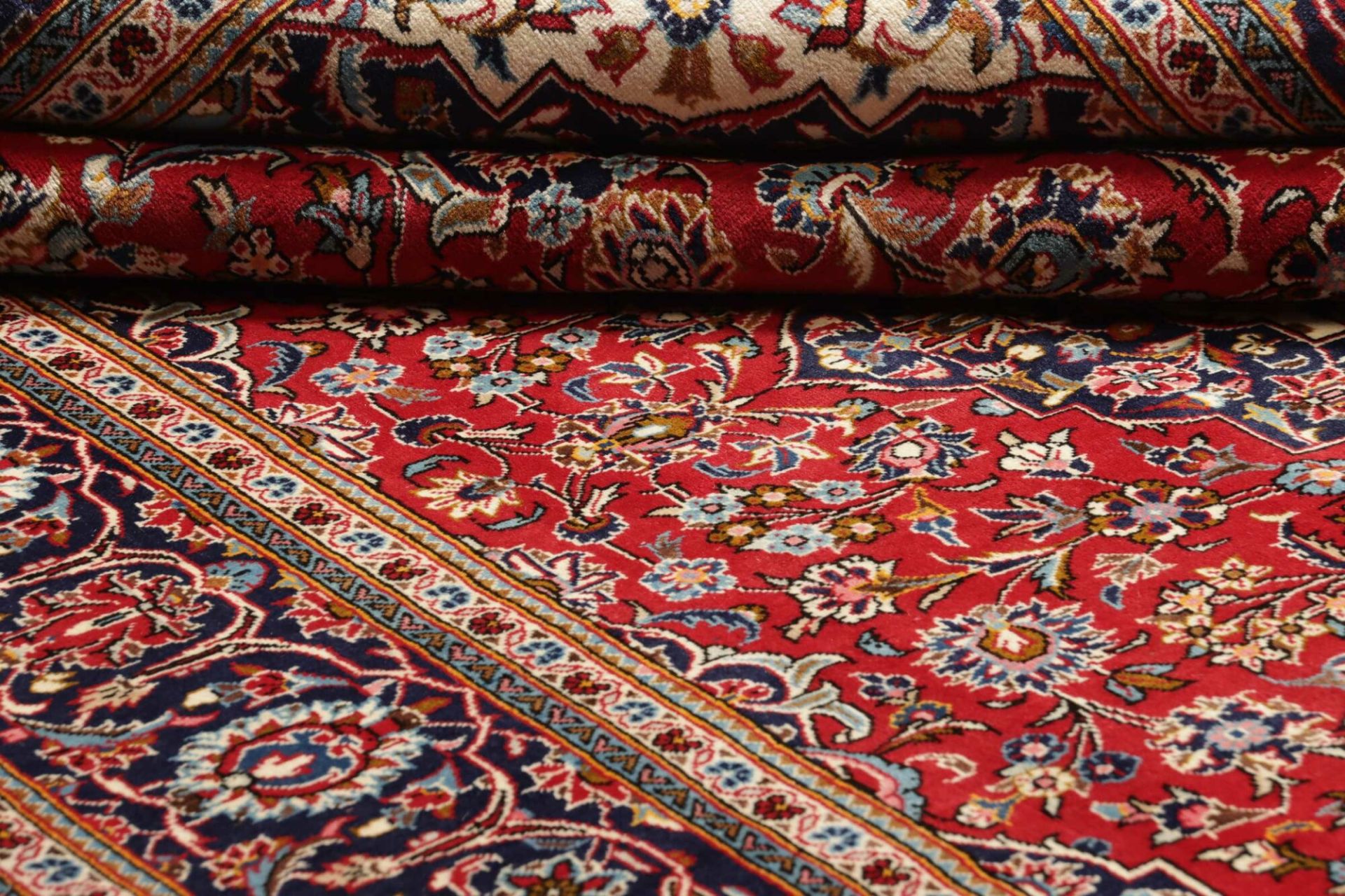 Kashan Perserteppich 200 × 304 cm aus Wolle, handgeknüpft