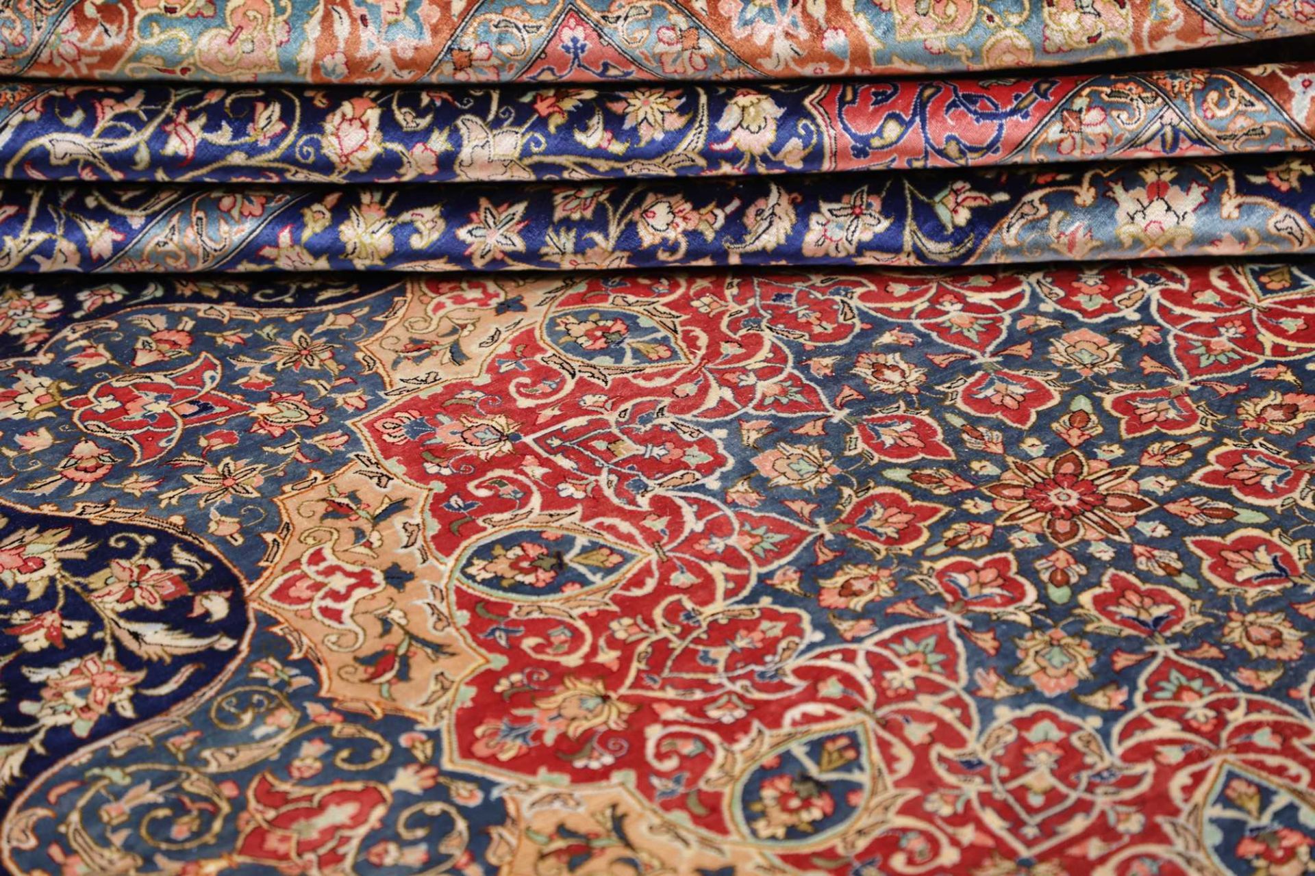 Ghom Perserteppich aus Iran, 198 × 298 cm