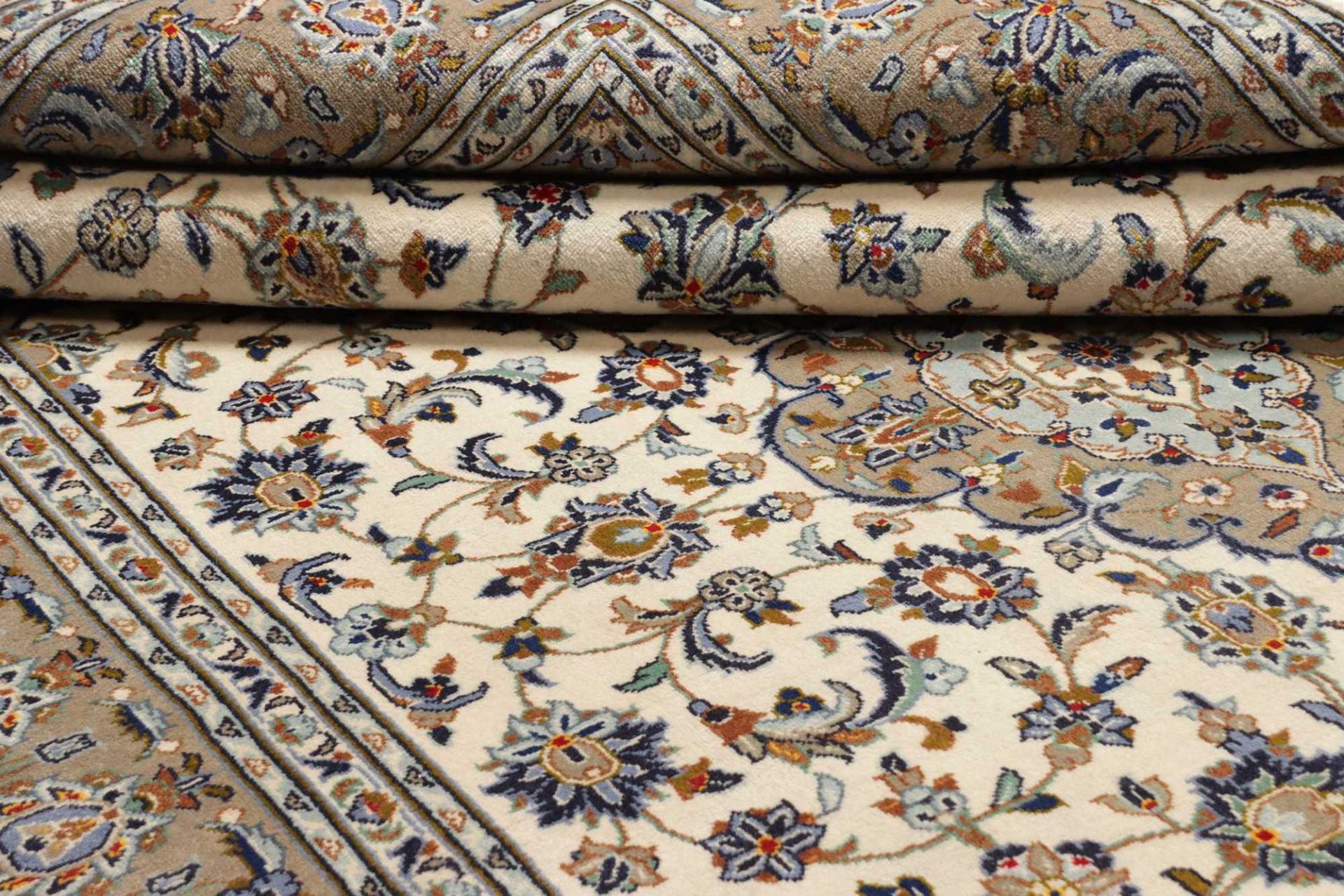 Handgeknüpfter Kashan Perserteppich 206 × 310 cm