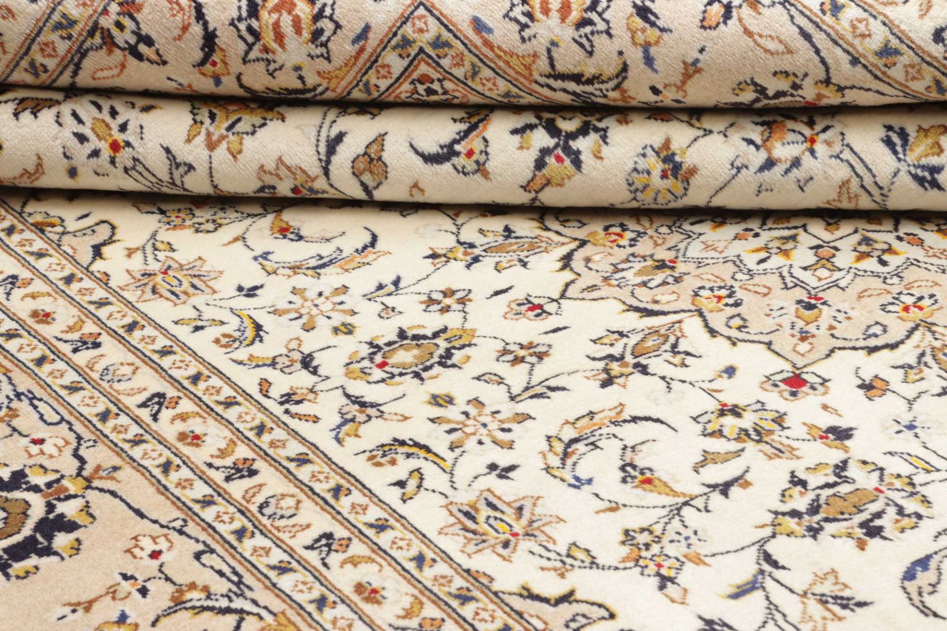 Kashan Perserteppich 198 × 290 cm aus Wolle, handgeknüpft