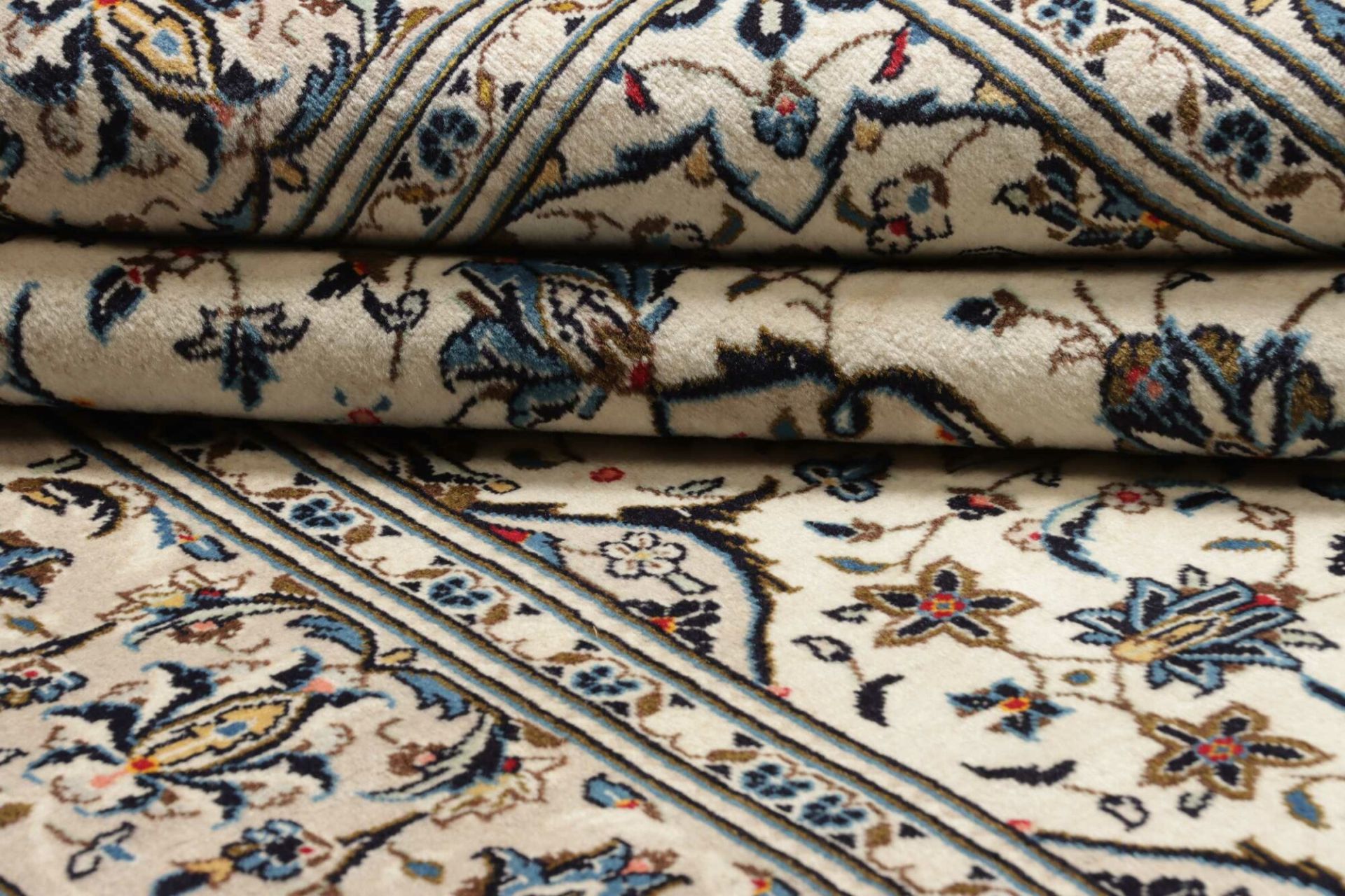 Kashan Perserteppich 200 × 302 cm aus Wolle, handgeknüpft