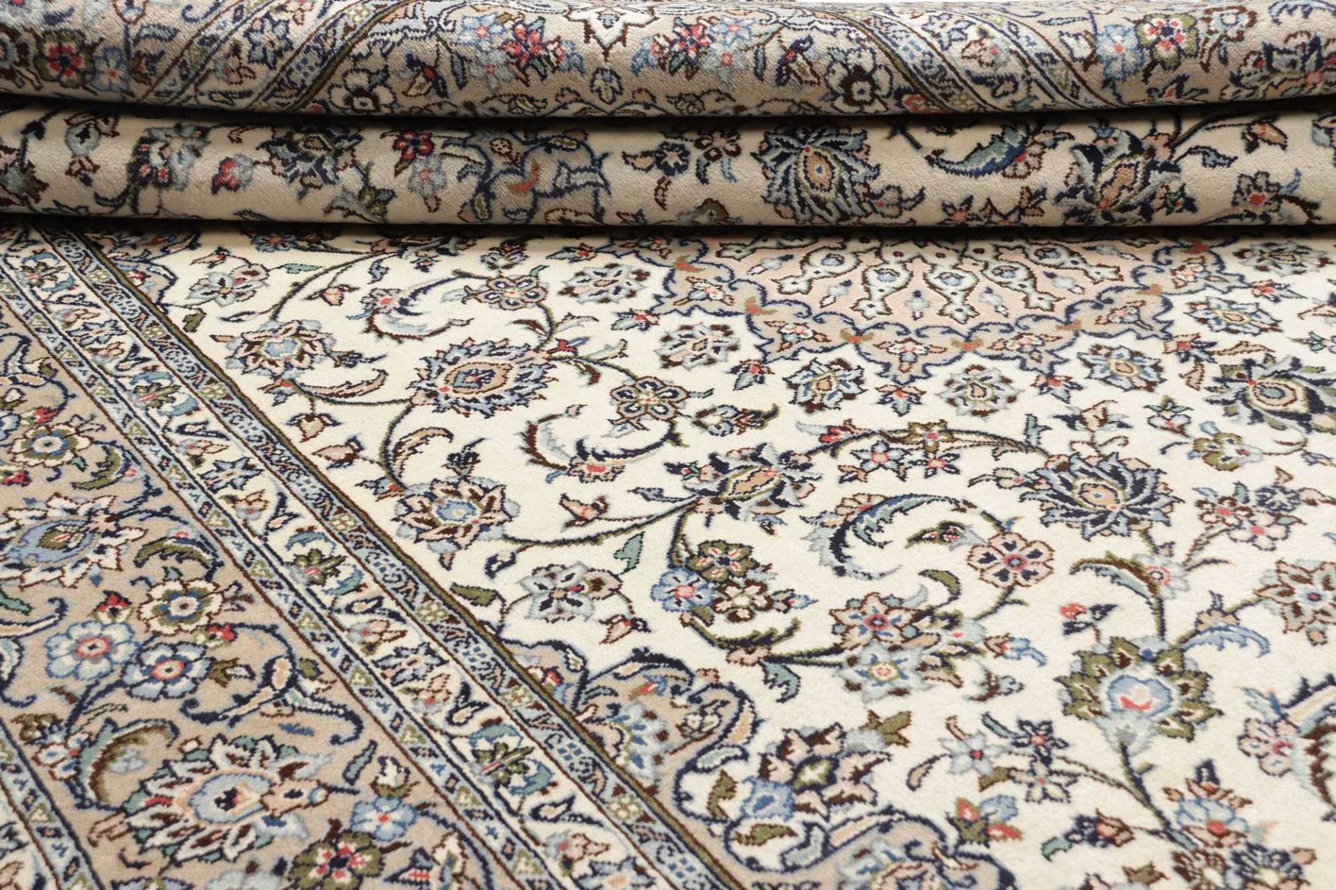 Handgeknüpfter Kashan Perserteppich 199 × 296 cm