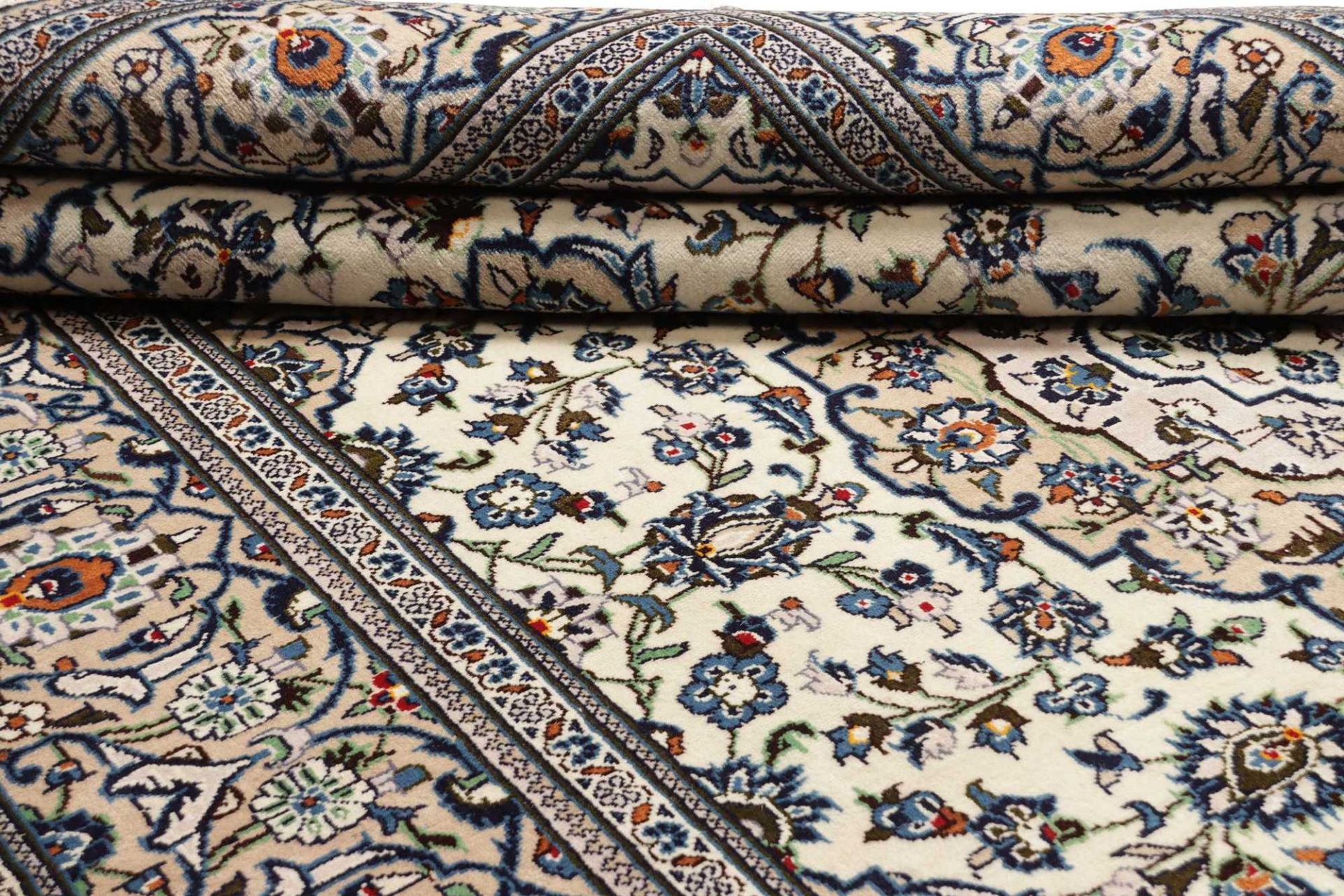 Kashan Perserteppich 199 × 312 cm aus Wolle, handgeknüpft
