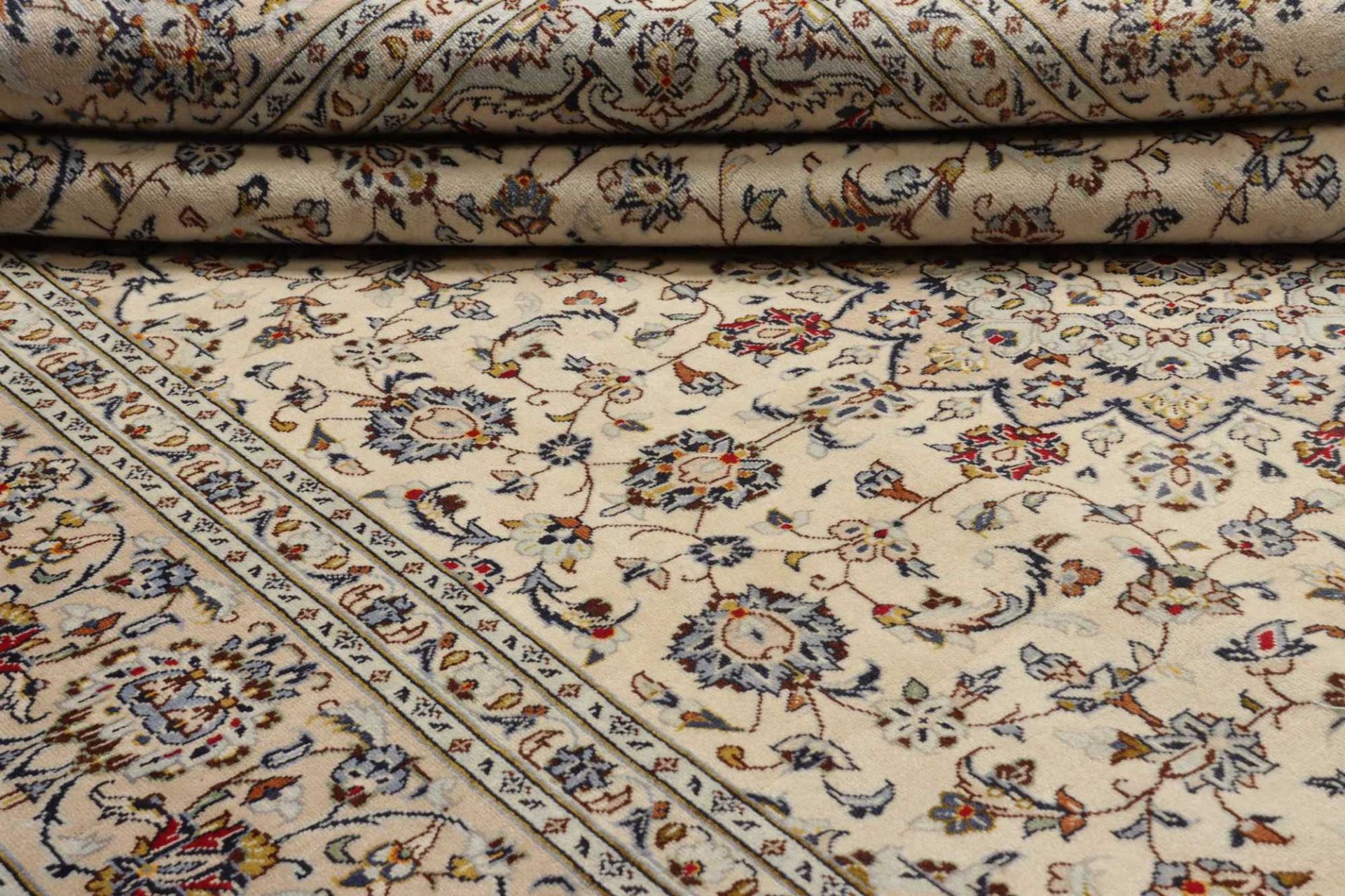 Handgeknüpfter Kashan Perserteppich, 241 × 342 cm, Wolle
