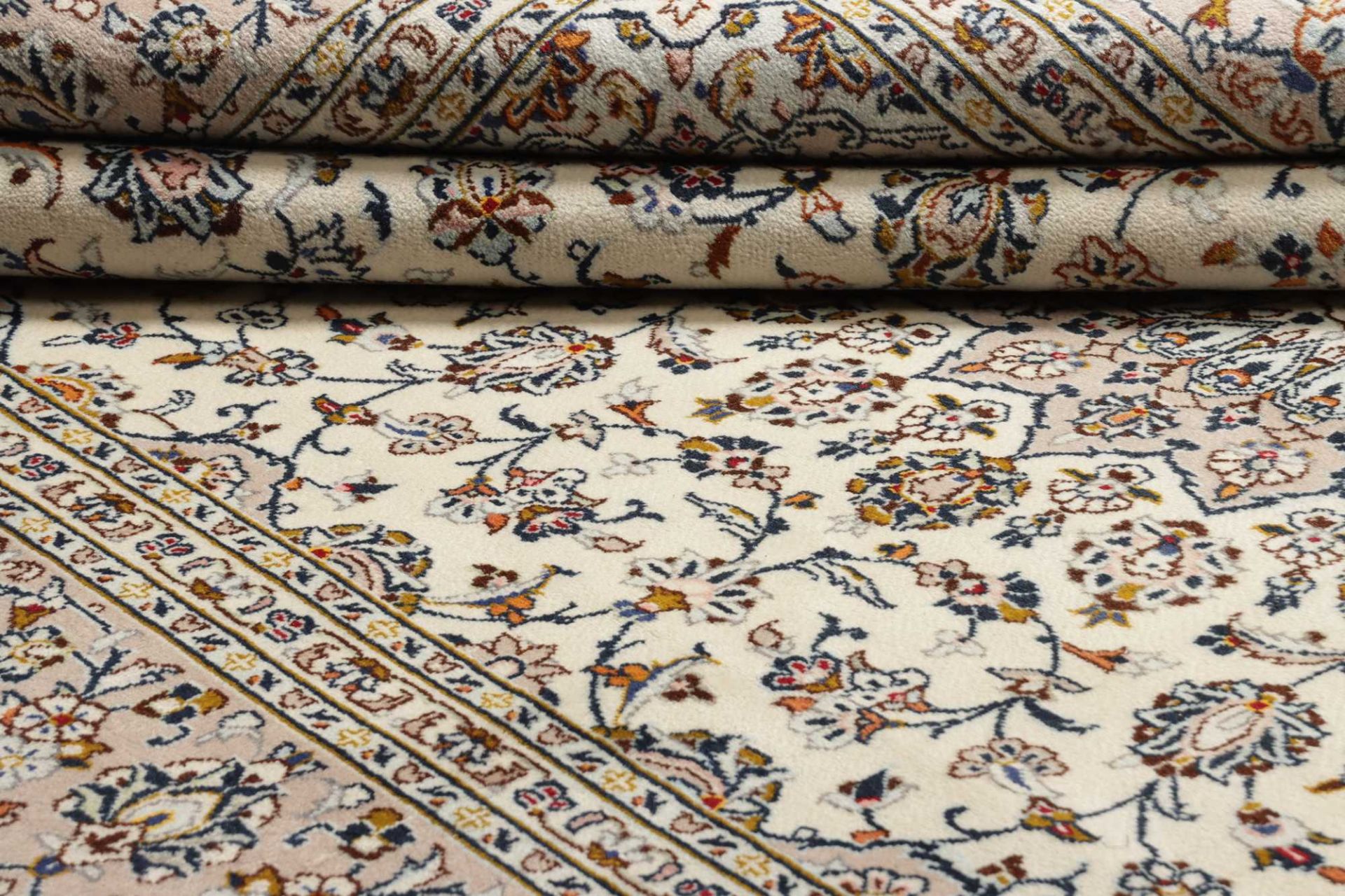 Kashan Perserteppich 243 × 357 cm aus Wolle, handgeknüpft
