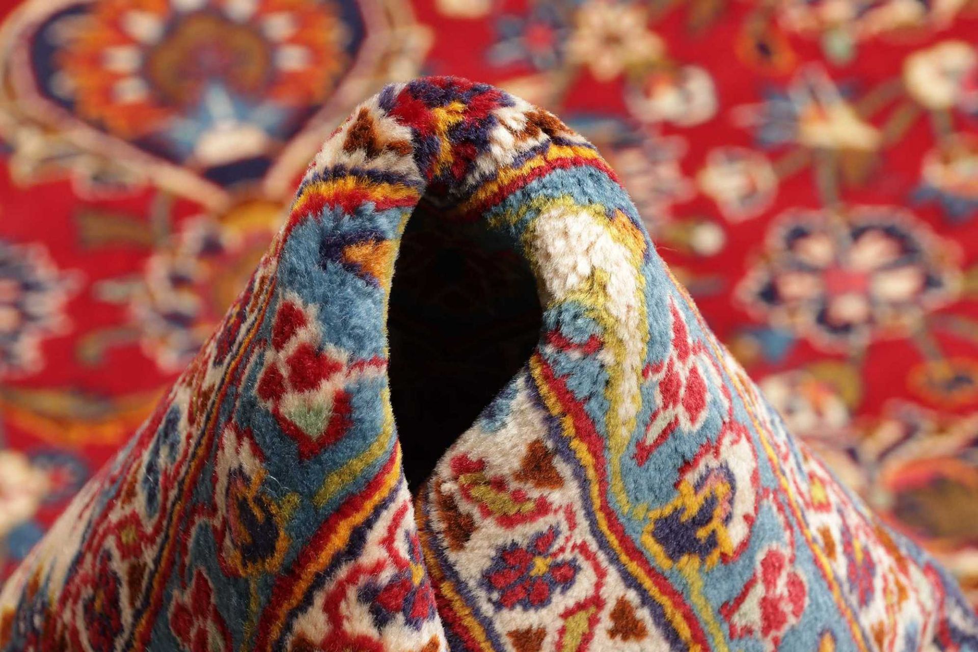 Handgeknüpfter Kashan Perserteppich 251 × 350 cm