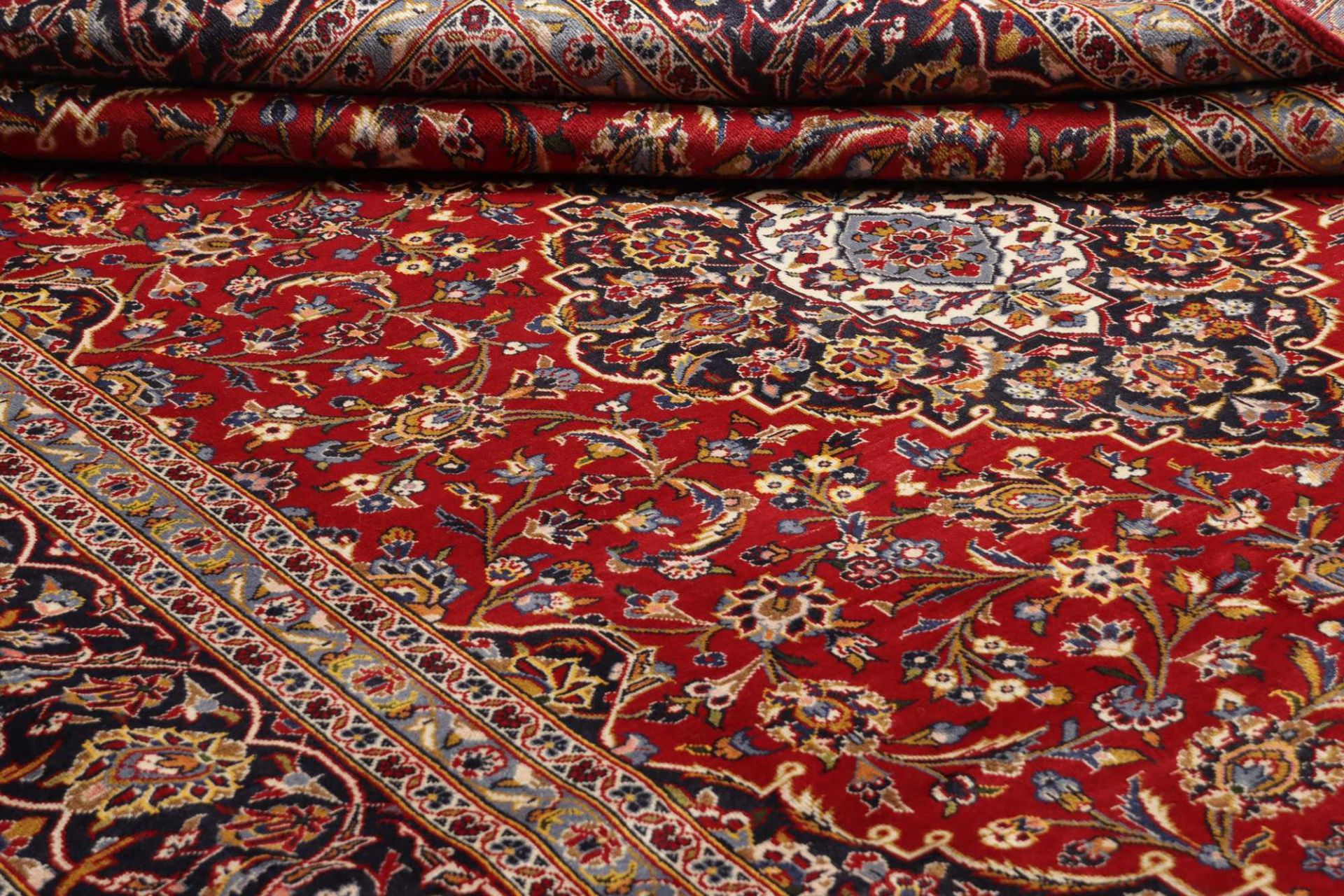 Handgeknüpfter Kashan Perserteppich 255 × 354 cm