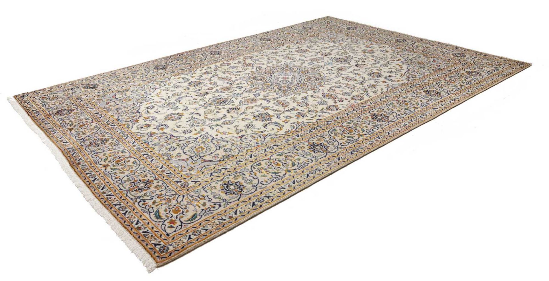 Handgeknüpfter Kashan Perserteppich 247 × 362 cm
