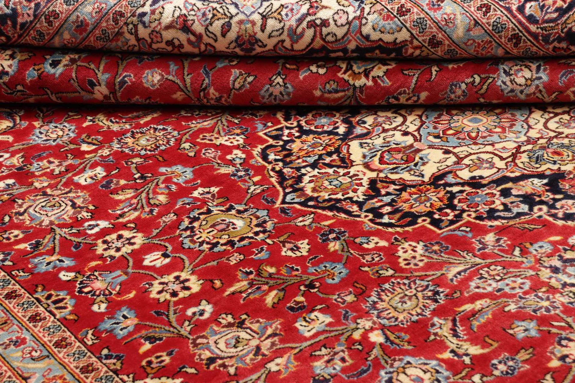Kashan Perserteppich 259 × 350 cm aus Wolle, handgeknüpft