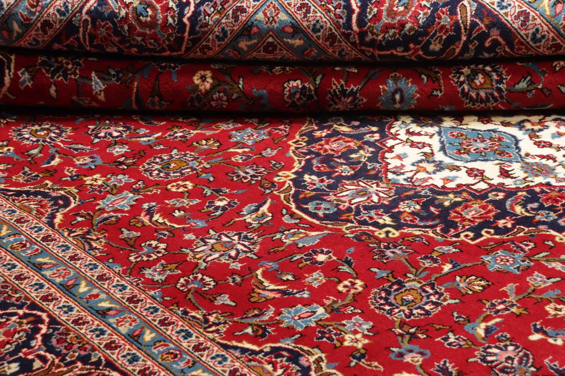 Handgeknüpfter Kashan Perserteppich, 250 × 355 cm, Wolle