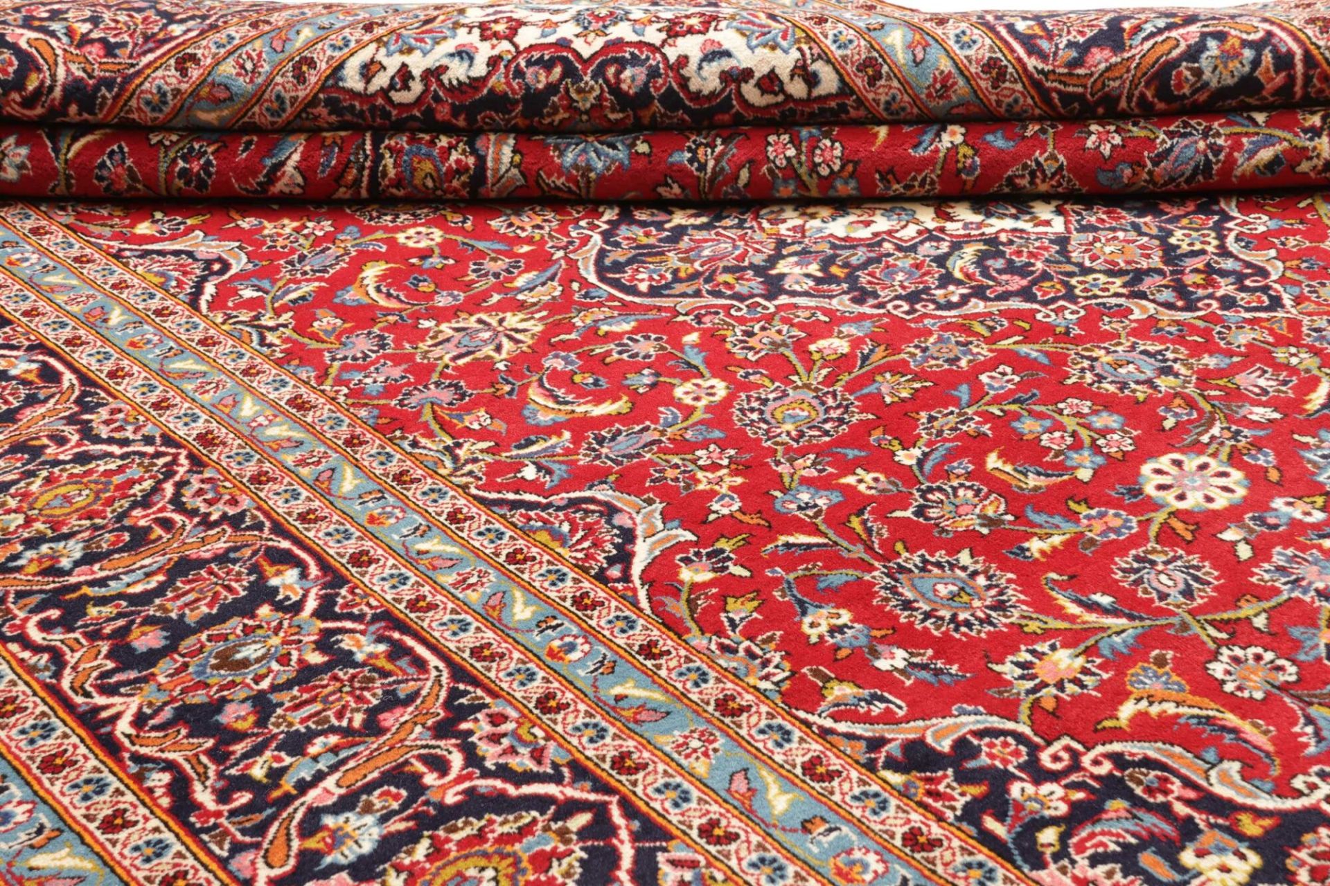 Kashan Perserteppich aus Iran, 253 × 356 cm