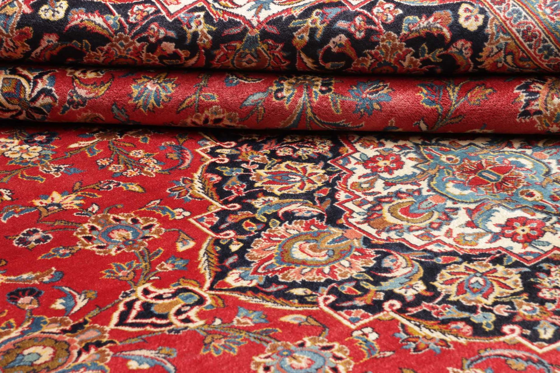 Handgeknüpfter Kashan Perserteppich, 303 × 413 cm, Wolle