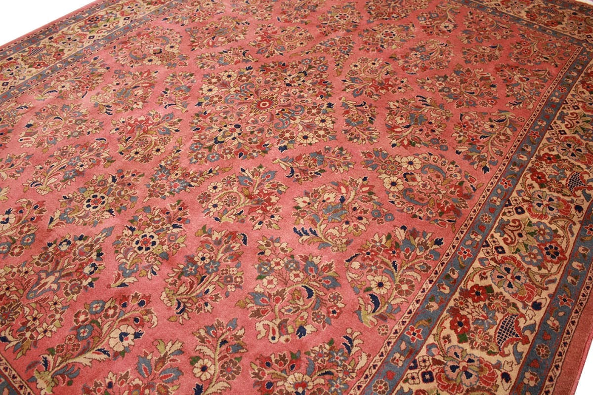 perser-teppich-sarough-270x216-cm-rot-wolle-handgeknupft-5 Handgeknüpfter Sarough Farahan Perserteppich, Wolle