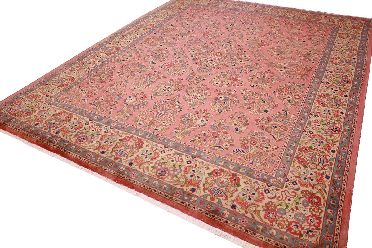 perser-teppich-sarough-270x216-cm-rot-wolle-handgeknupft-6 Handgeknüpfter Sarough Farahan Perserteppich, Wolle