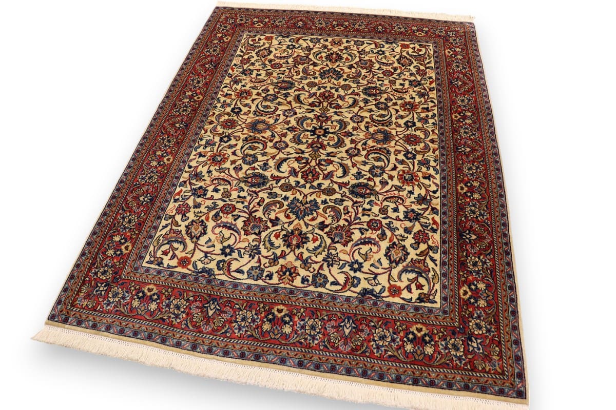 perserteppich-sarough-204x148-cm-mit-bunten-blumenmotiven-handgeknupft-3 Handgeknüpfter Sarough Farahan Perserteppich, Wolle