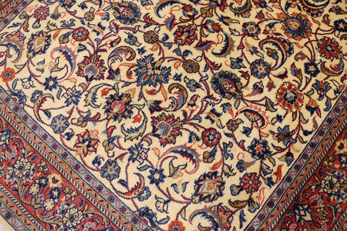 perserteppich-sarough-204x148-cm-mit-bunten-blumenmotiven-handgeknupft-5 Handgeknüpfter Sarough Farahan Perserteppich, Wolle