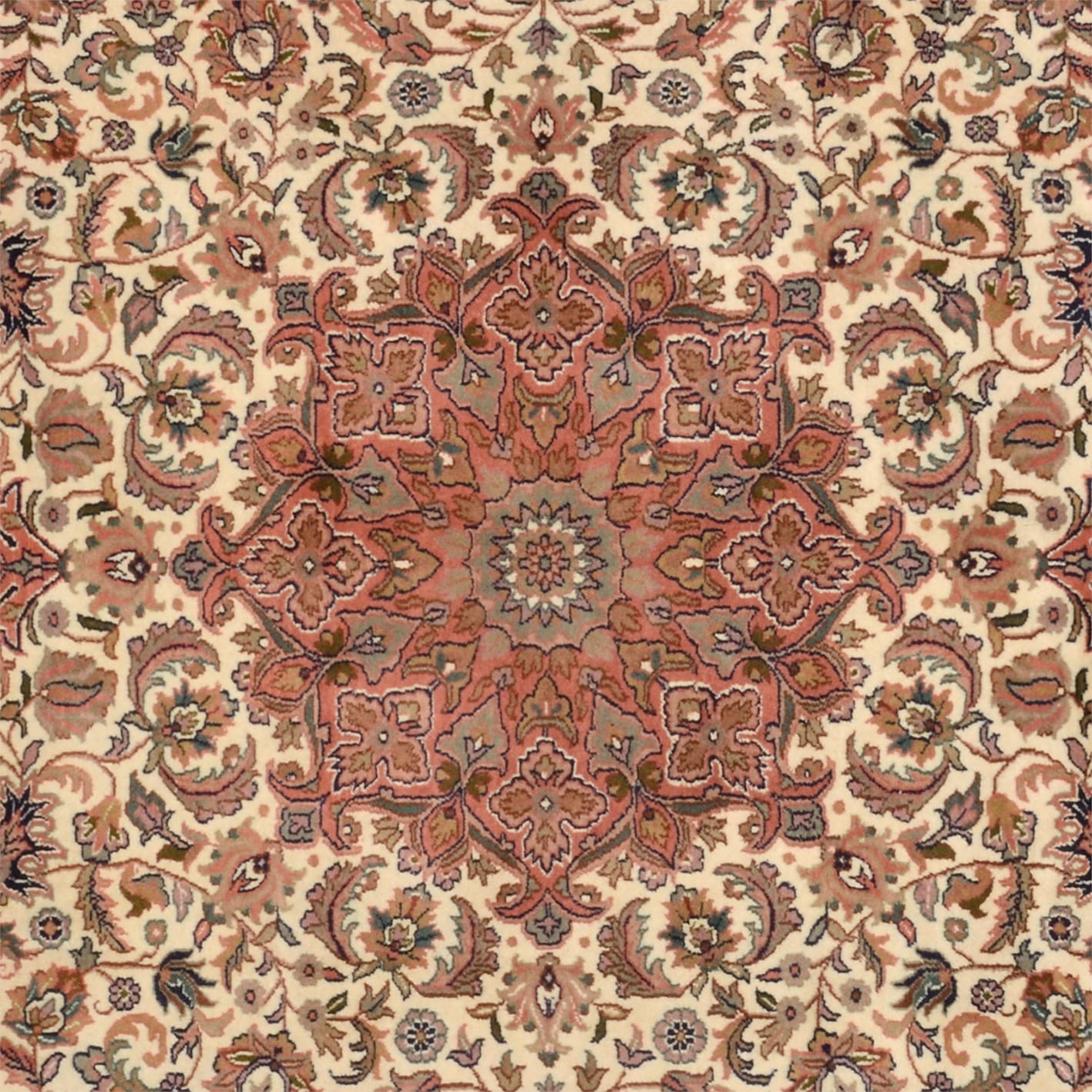 sarouk-orientteppich-359x252-cm-handgeknupft-stilvoll-farbenfroh-3 Handgeknüpfter Sarough Farahan Perserteppich, Wolle