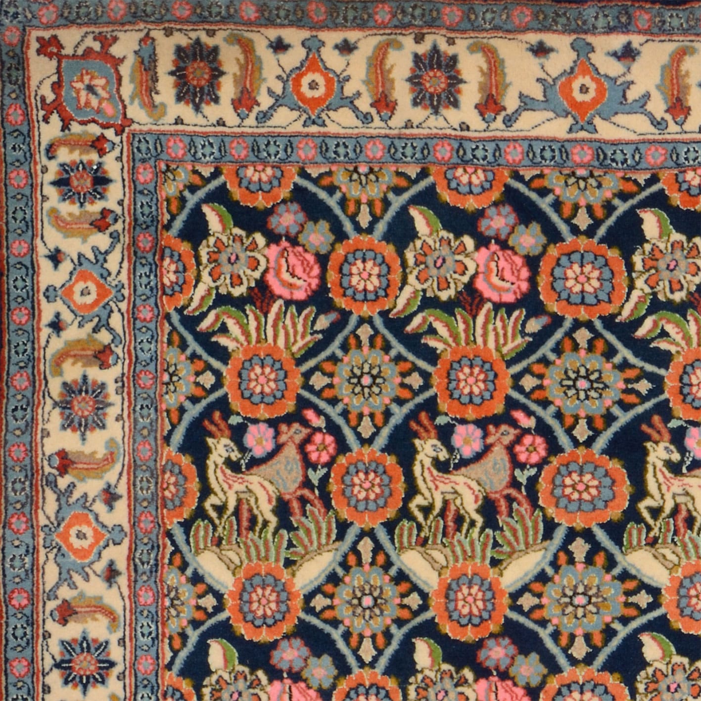 Handgeknüpfter Sarough Farahan Perserteppich, Wolle